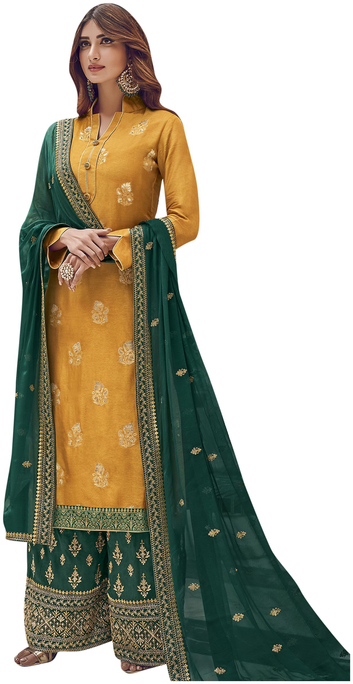 Stylee Lifestyle Yellow Unstitched Kurta with bottom dupatta With dupatta Dress Material
Stylee Lifestyle Yellow Unstitched Kurta with bottom dupatta With dupatta Dress Material
