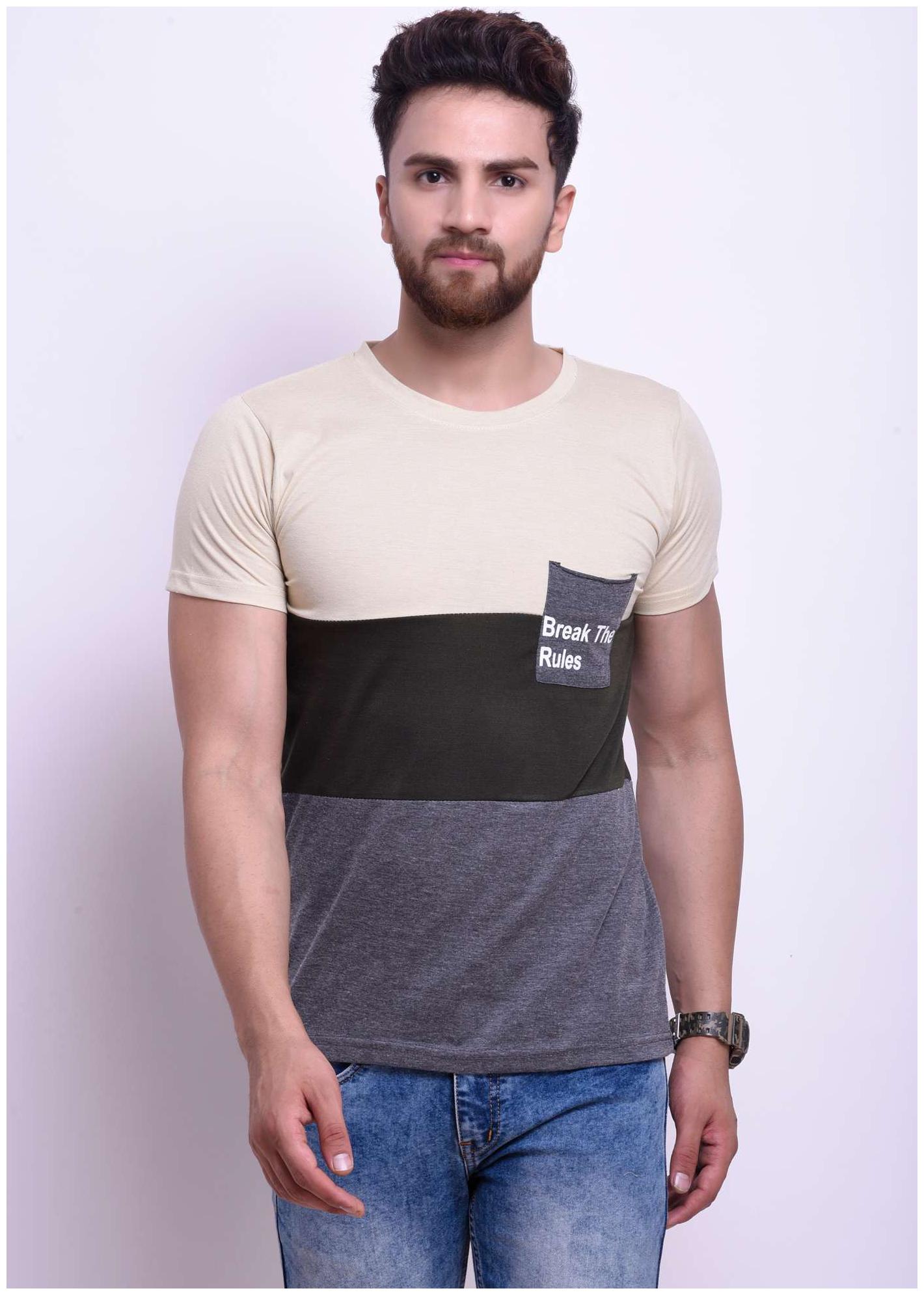 STYLESMYTH Men Multi Regular fit Cotton Round neck T-Shirt - Pack Of 1 
STYLESMYTH Men Multi Regular fit Cotton Round neck T-Shirt - Pack Of 1