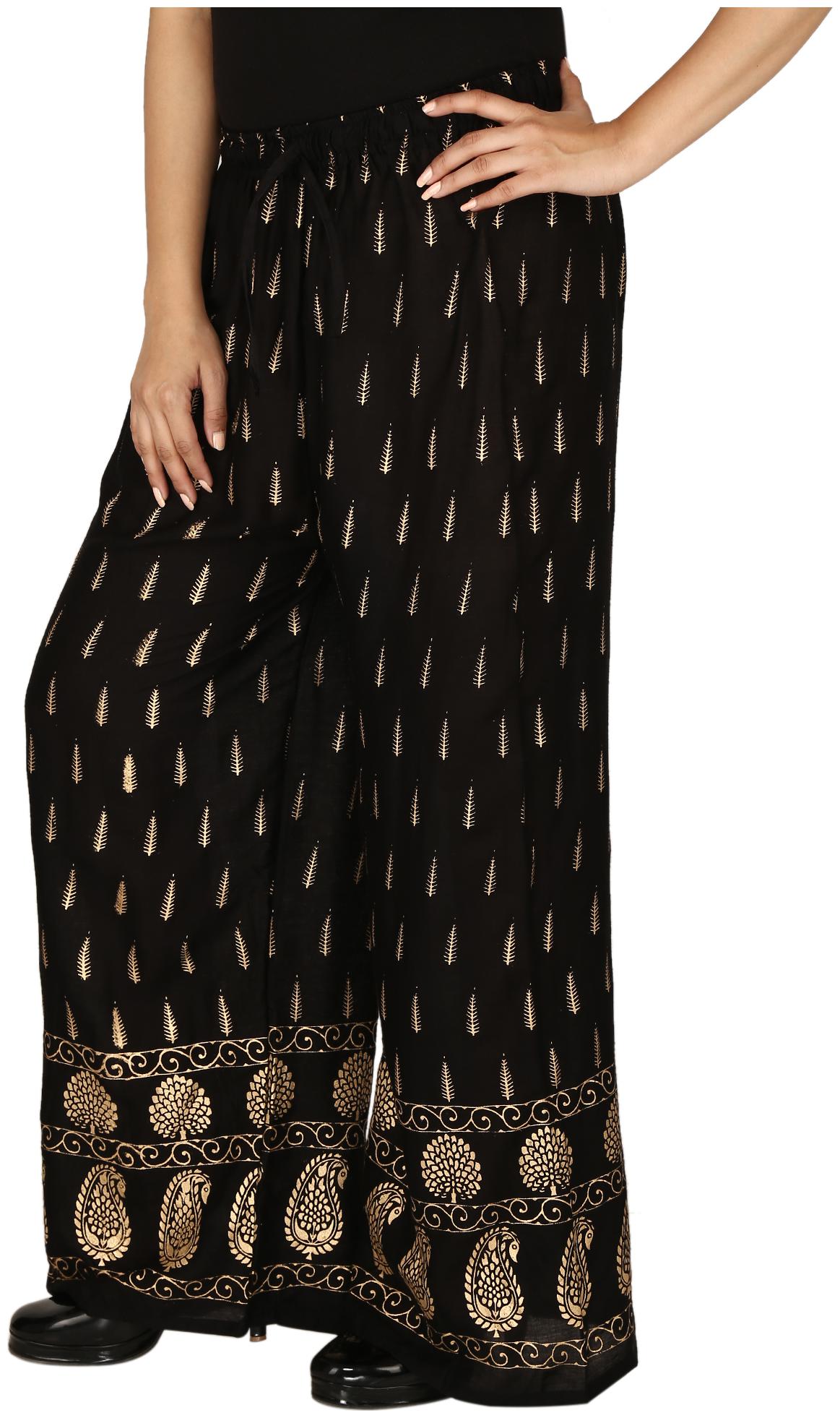 Stylish Printed and Comfortable Black color Palazzo Pants Trousers for Women Free Size
Stylish Printed and Comfortable Black color Palazzo Pants Trousers for Women Free Size