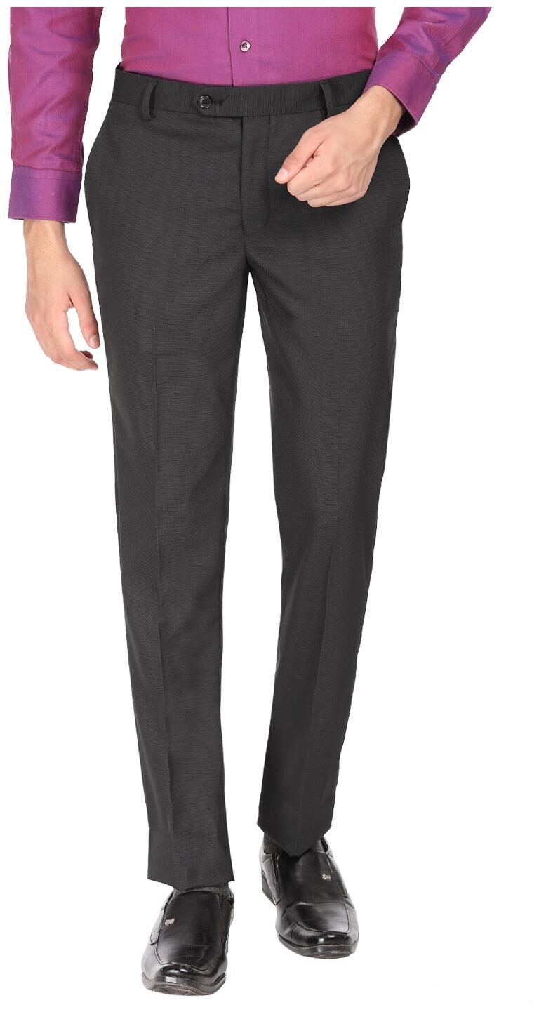 SUITLTD Men Textured Slim Fit Formal Trouser - Black 
SUITLTD Men Textured Slim Fit Formal Trouser - Black