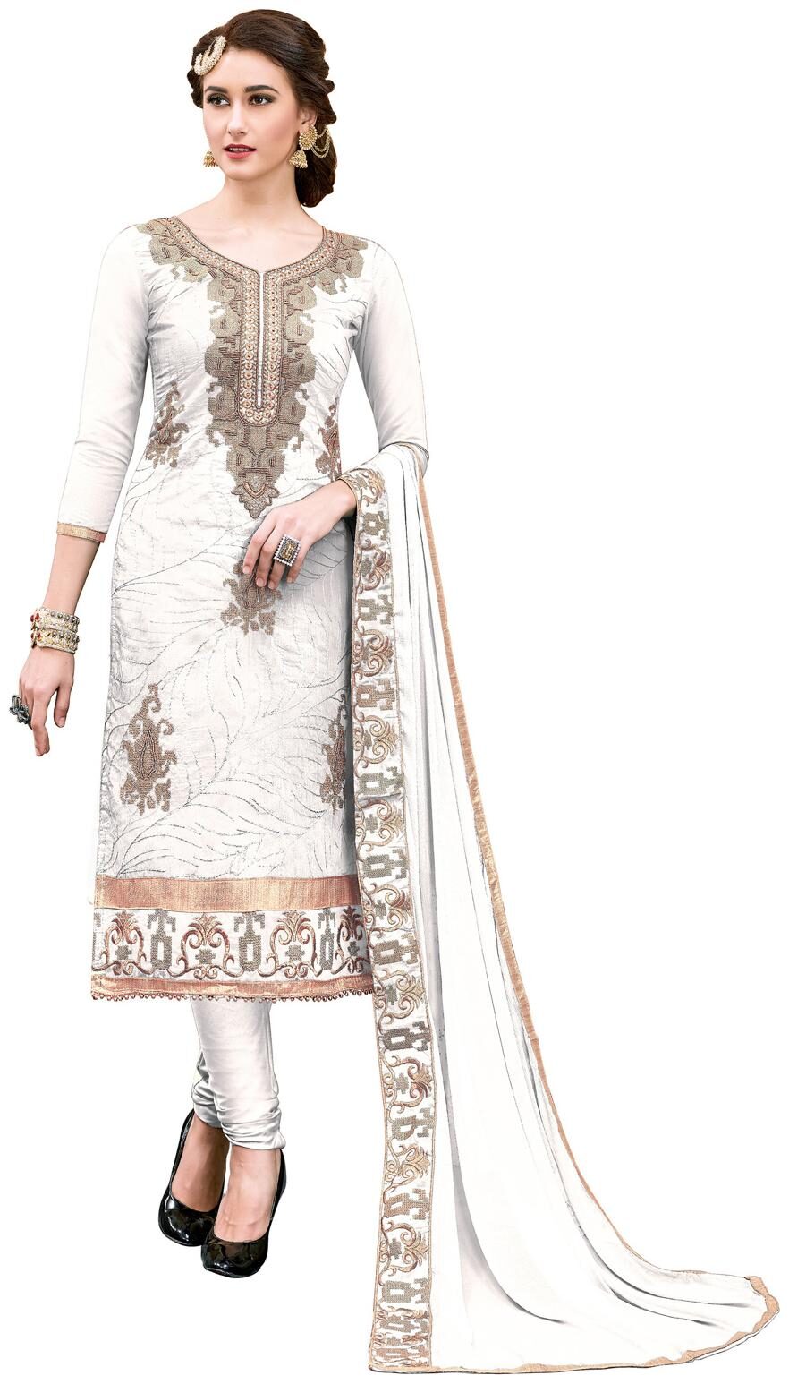 Swaron Off white Unstitched Kurta with bottom dupatta With dupatta Dress Material
Swaron Off white Unstitched Kurta with bottom dupatta With dupatta Dress Material