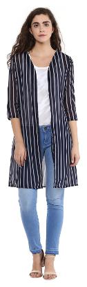 Taaruush WOMEN S BLUE WHITE GEORGETTE 3 4TH SLEEVE KNEE LENGTH SLIM FIT V NECK SHRUG STRPIED SHRUG
Taaruush WOMEN S BLUE WHITE GEORGETTE 3 4TH SLEEVE KNEE LENGTH SLIM FIT V NECK SHRUG STRPIED SHRUG