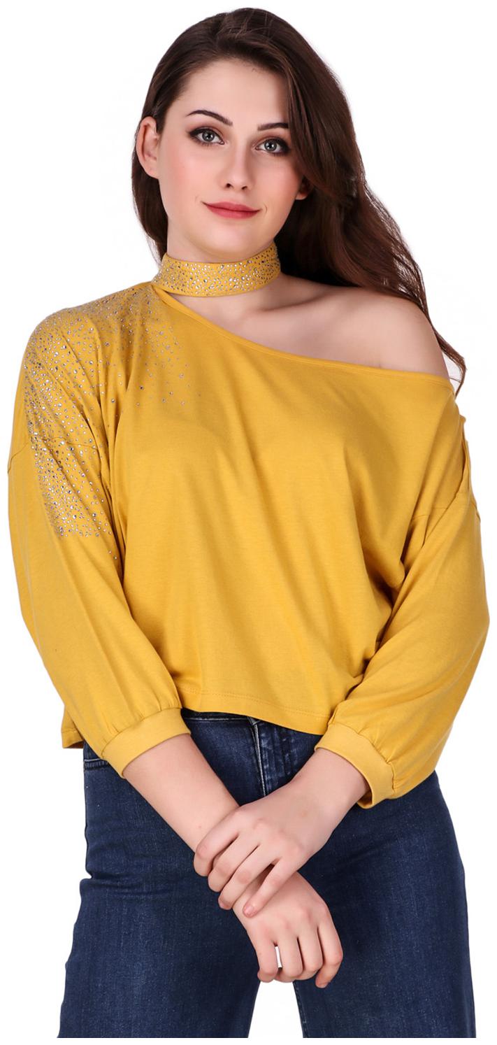 Texco Women Embellished Regular top - Yellow
Texco Women Embellished Regular top - Yellow