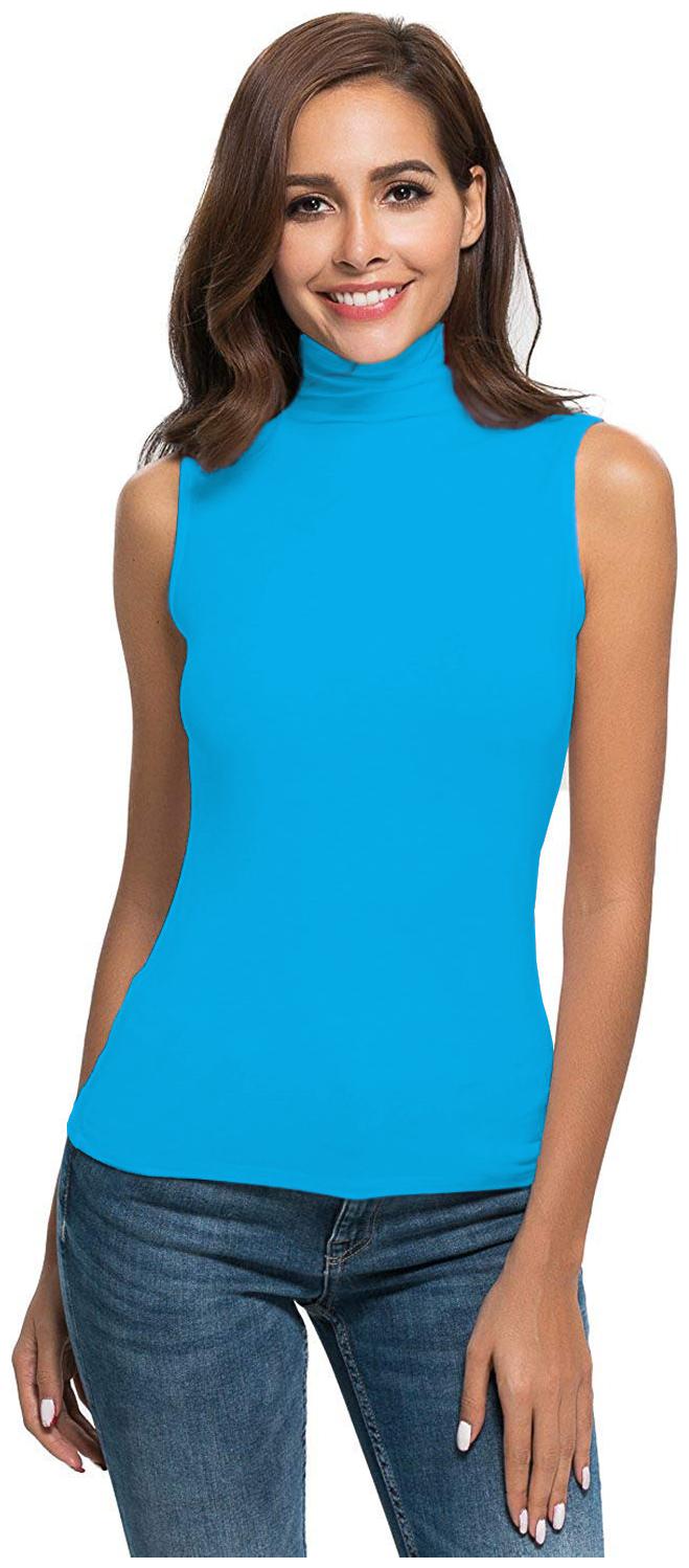 The Blazze 1033 Women s Plain Black Sleeveless High Neck Turtle Neck Top Stretch Slim Cotton T-Shirt for Women Sleeveless Top for Women
The Blazze 1033 Women s Plain Black Sleeveless High Neck Turtle Neck Top Stretch Slim Cotton T-Shirt for Women Sleeveless Top for Women