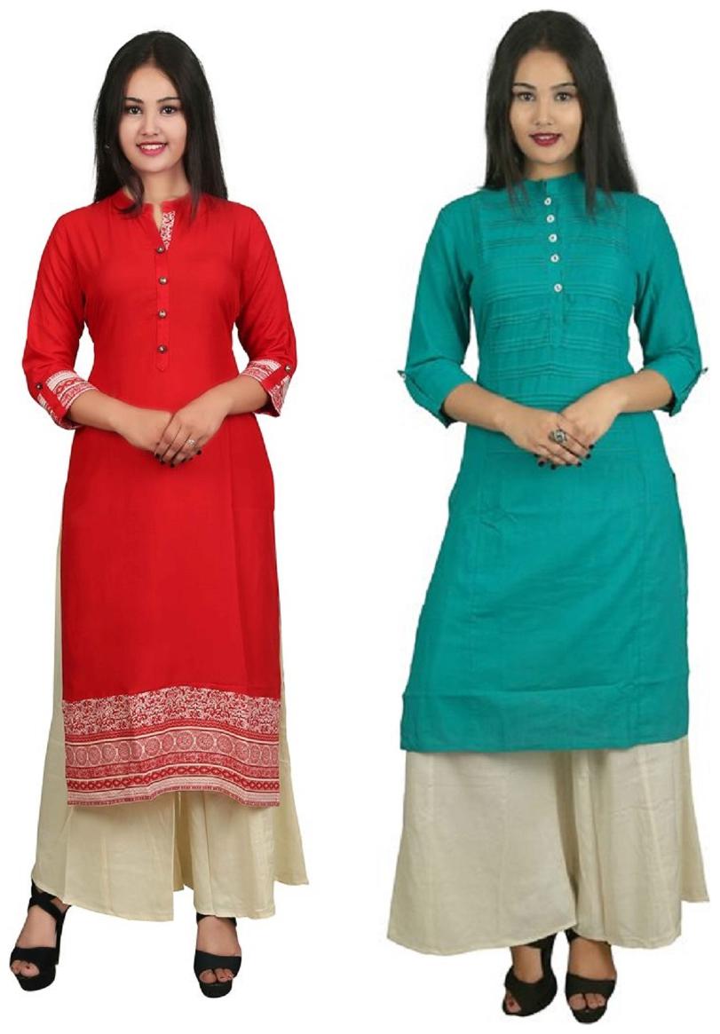 This V Brown Women s Cotton Straight Designer 3 4 Sleeve Women s Kurti Combo Pack of 2
This V Brown Women s Cotton Straight Designer 3 4 Sleeve Women s Kurti Combo Pack of 2