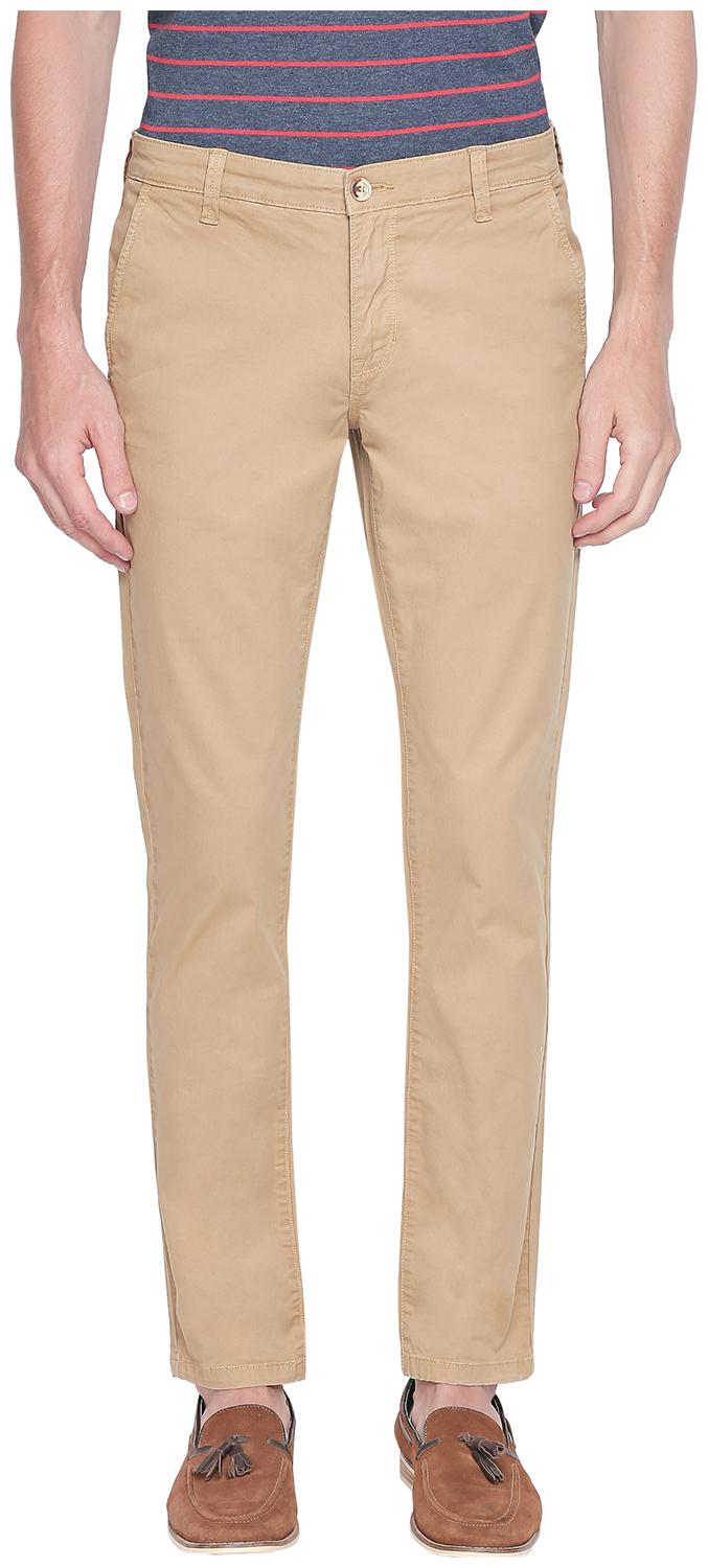 Urban Ranger by Pantaloons Men Beige Solid Slim fit Chinos