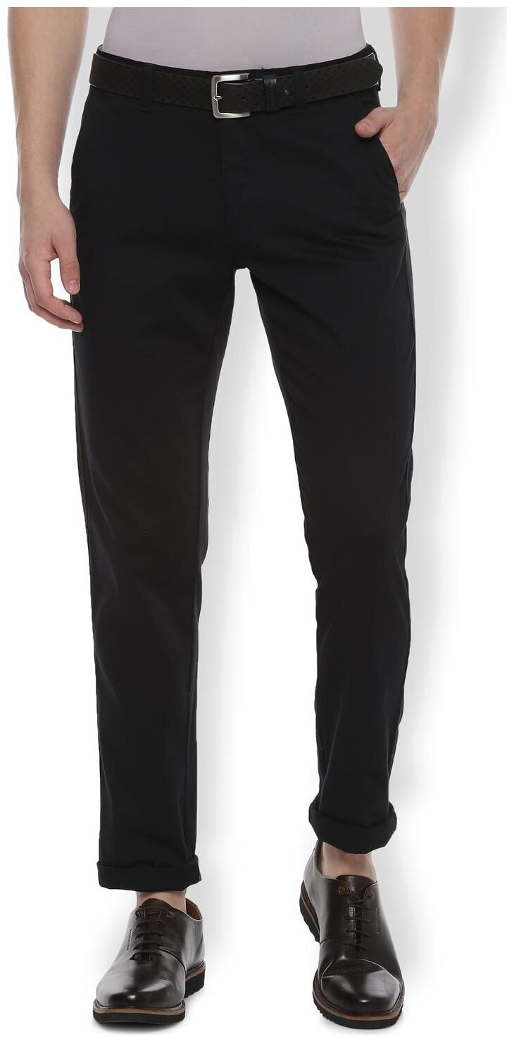 Van Heusen Men Black Textured Slim fit Regular trousers
Van Heusen Men Black Textured Slim fit Regular trousers