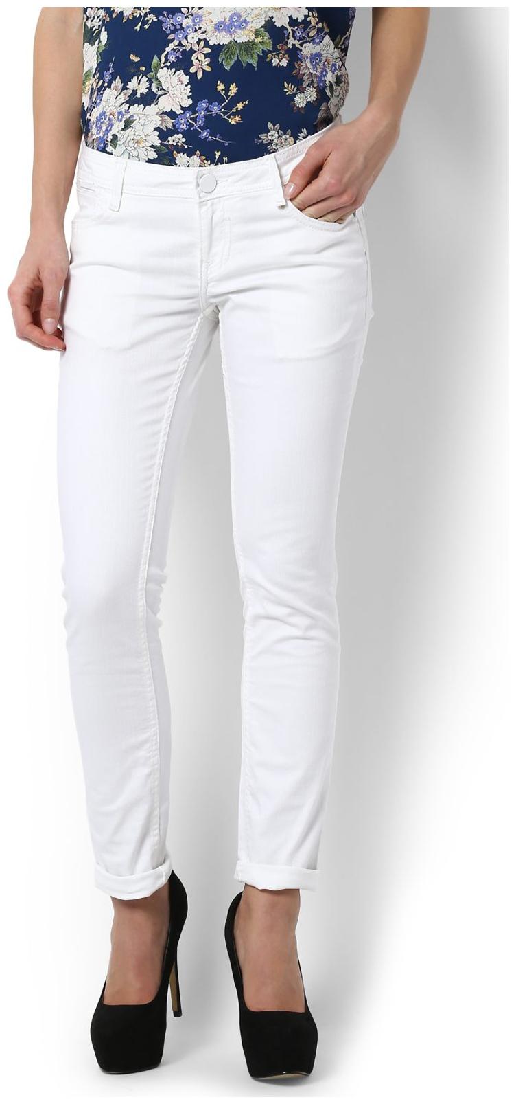 Van Heusen Women White Relaxed fit Jeans