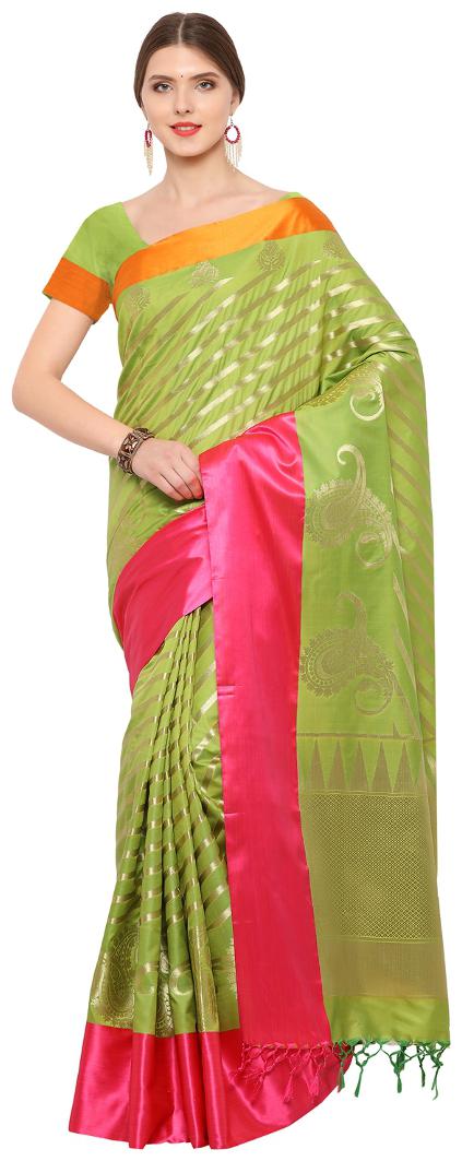 VARKALA SILK SAREES Green Woven Katan Silk Banarasi saree With Blouse Piece(JB5044)
VARKALA SILK SAREES Green Woven Katan Silk Banarasi saree With Blouse Piece(JB5044)