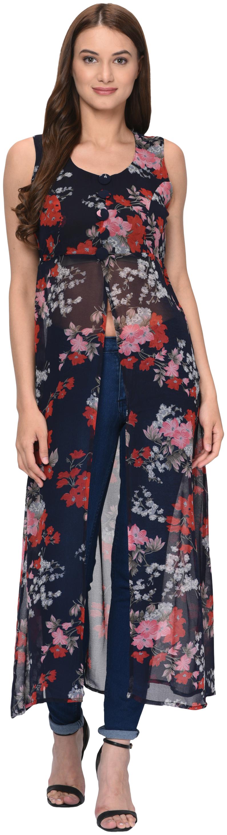 VASHIST Multi Printed A-line dress