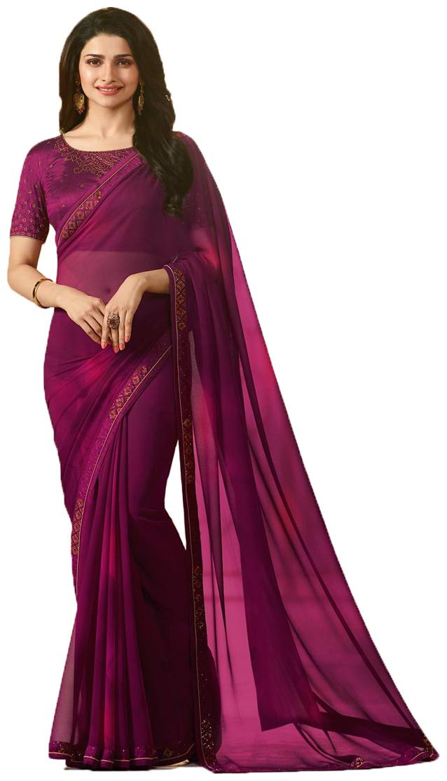 Vedant Vastram Women s Georgette Stone Work Saree With Blouse Piece (Purple Colour)
Vedant Vastram Women s Georgette Stone Work Saree With Blouse Piece (Purple Colour)