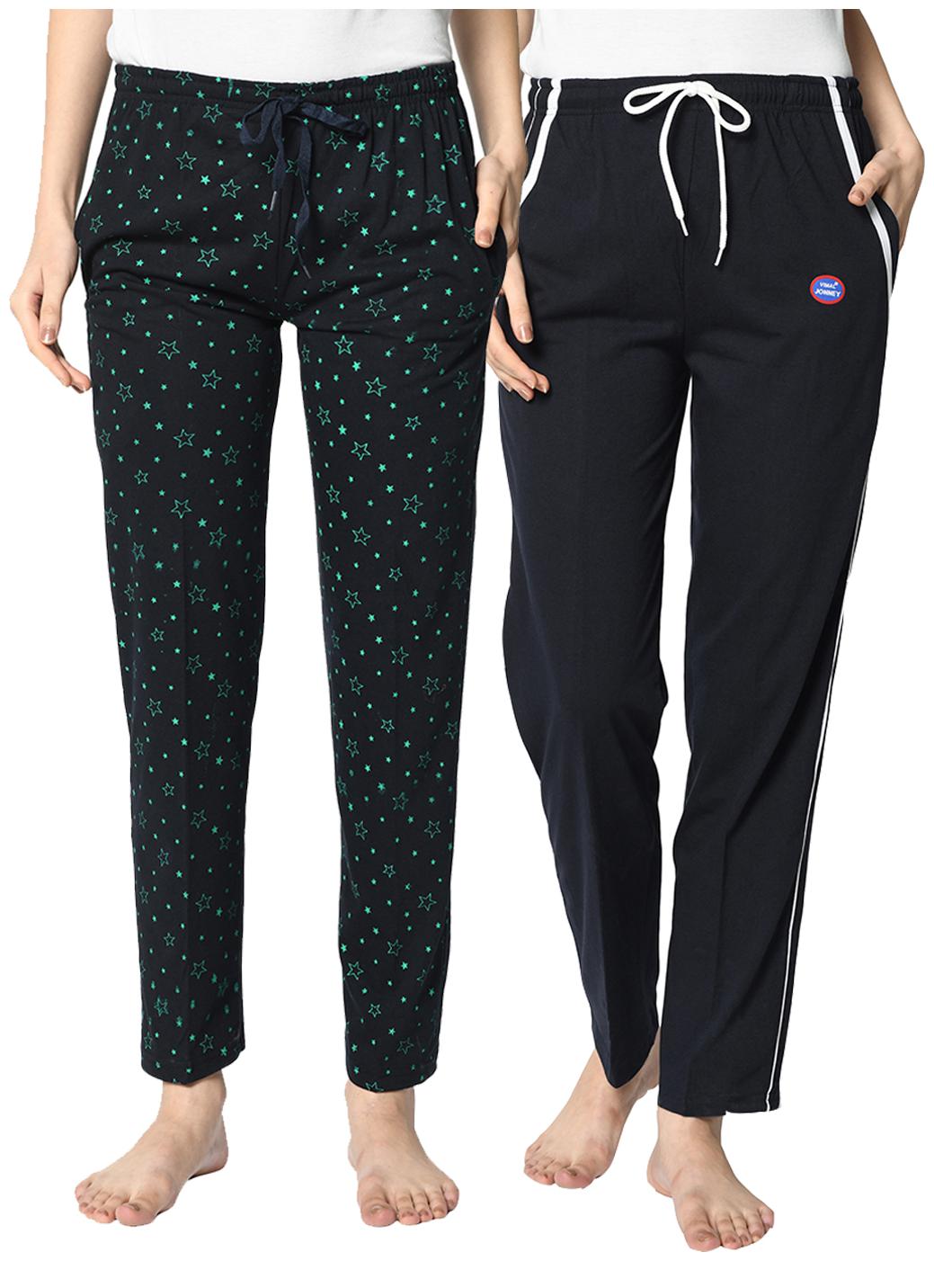 VIMAL JONNEY Cotton Blend Printed Blue Color Track Pants For Women (Pack Of 2)
VIMAL JONNEY Cotton Blend Printed Blue Color Track Pants For Women (Pack Of 2)