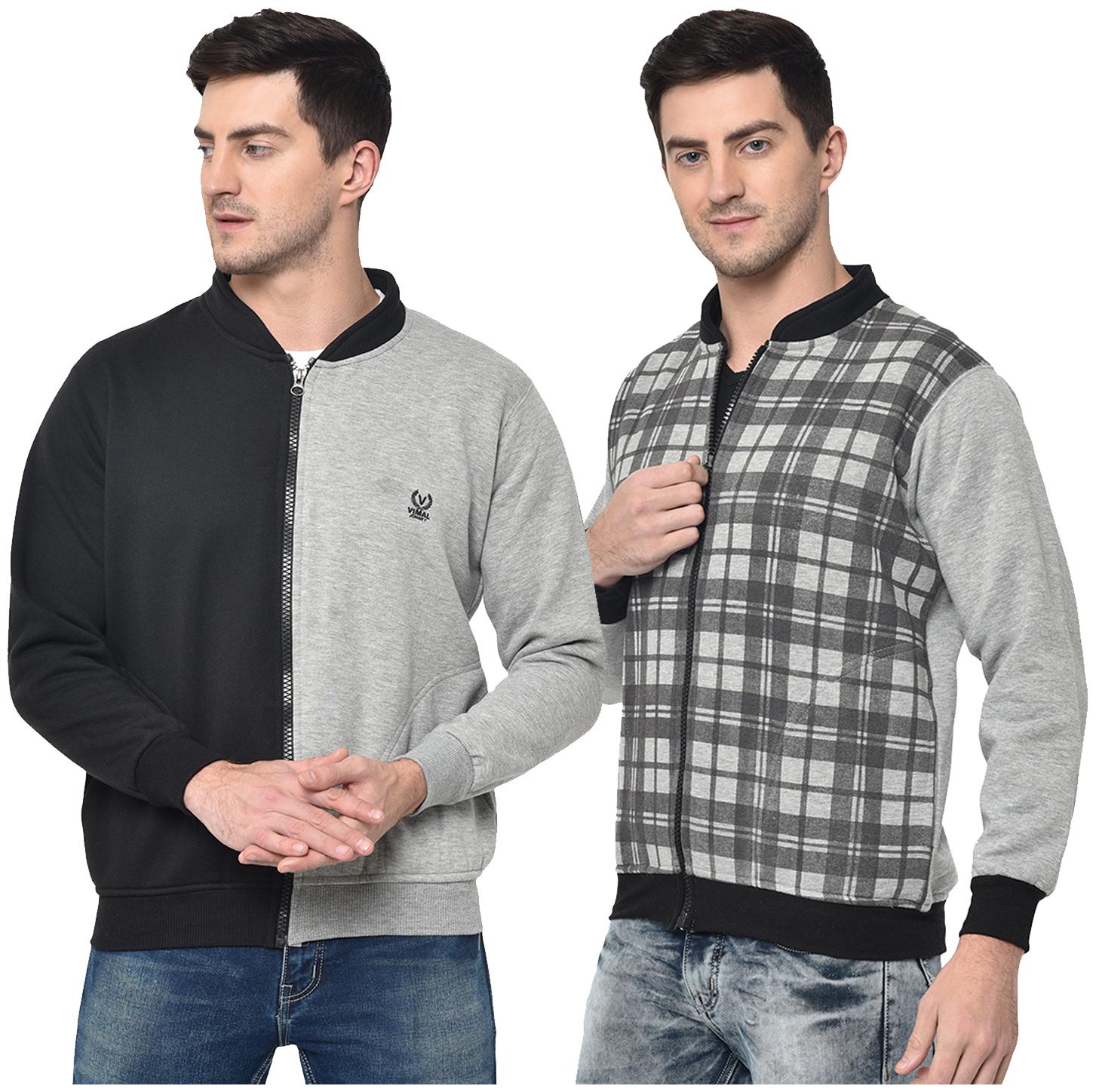 VIMAL JONNEY Cotton Blend Colourblocked Black Grey Color Sweatshirt For Men (Pack Of 2)
VIMAL JONNEY Cotton Blend Colourblocked Black Grey Color Sweatshirt For Men (Pack Of 2)