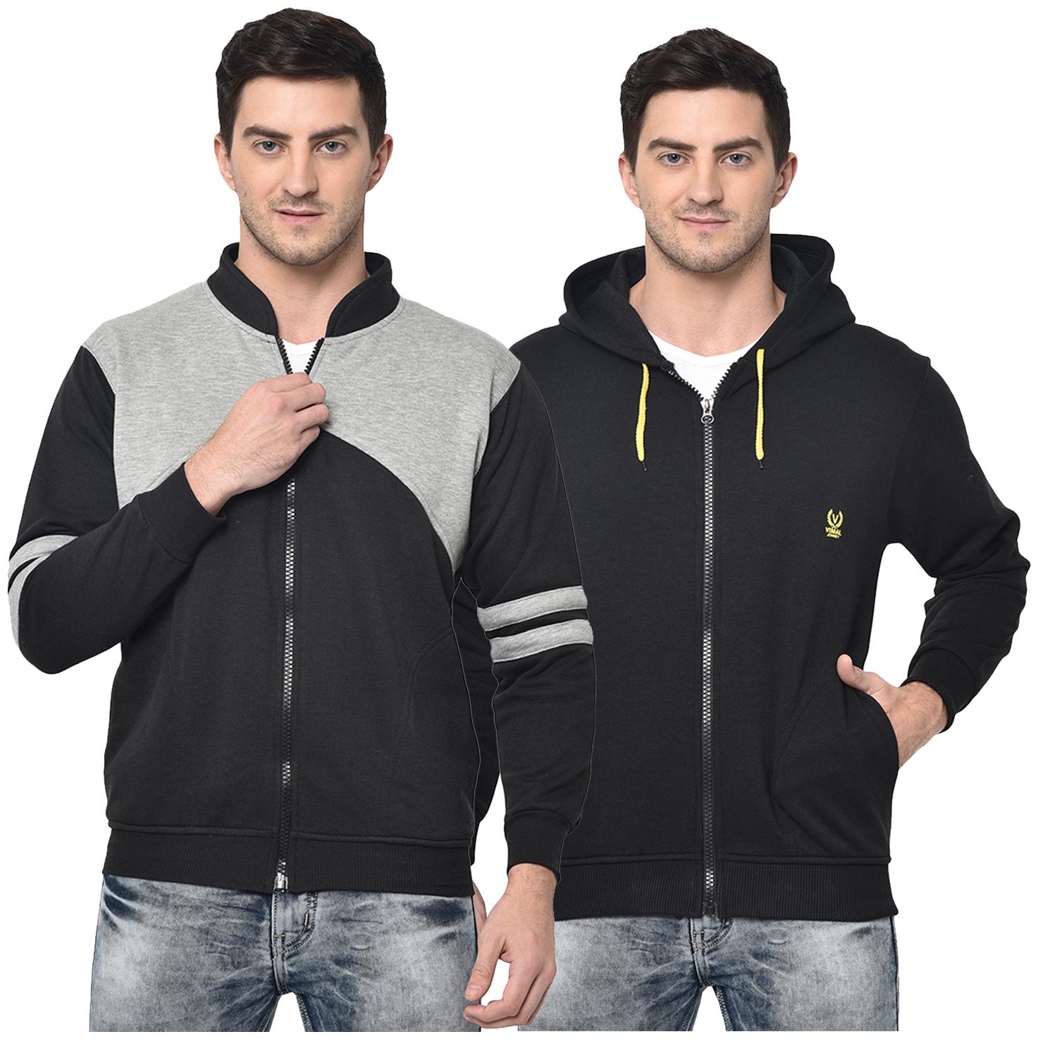 VIMAL JONNEY Cotton Blend Colourblocked Grey Black Color Sweatshirt For Men (Pack Of 2)
VIMAL JONNEY Cotton Blend Colourblocked Grey Black Color Sweatshirt For Men (Pack Of 2)