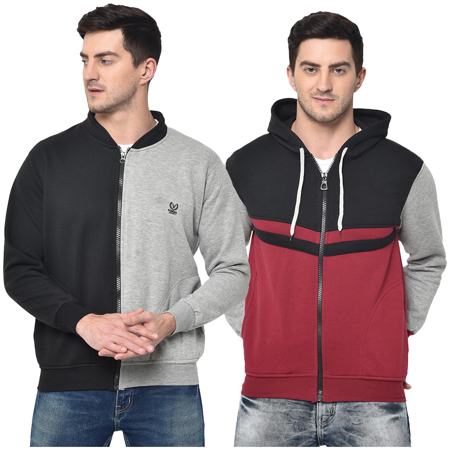VIMAL JONNEY Cotton Blend Colourblocked Multi Color Sweatshirt For Men (Pack Of 2)
VIMAL JONNEY Cotton Blend Colourblocked Multi Color Sweatshirt For Men (Pack Of 2)