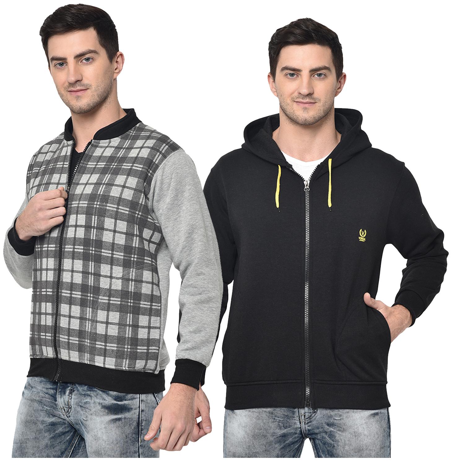 VIMAL JONNEY Cotton Blend Checked Grey Black Color Sweatshirt For Men (Pack Of 2)
VIMAL JONNEY Cotton Blend Checked Grey Black Color Sweatshirt For Men (Pack Of 2)
