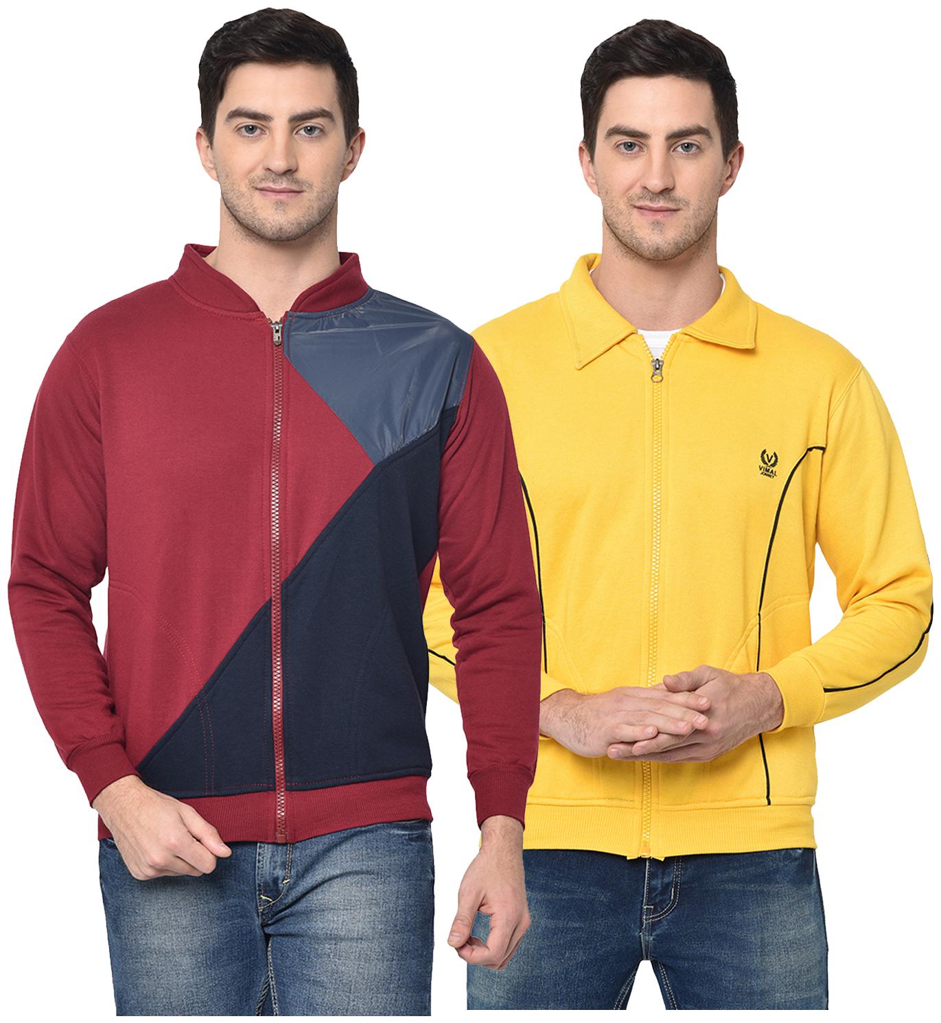 VIMAL JONNEY Cotton Blend Colourblocked Multi Color Sweatshirt For Men (Pack Of 2)
VIMAL JONNEY Cotton Blend Colourblocked Multi Color Sweatshirt For Men (Pack Of 2)