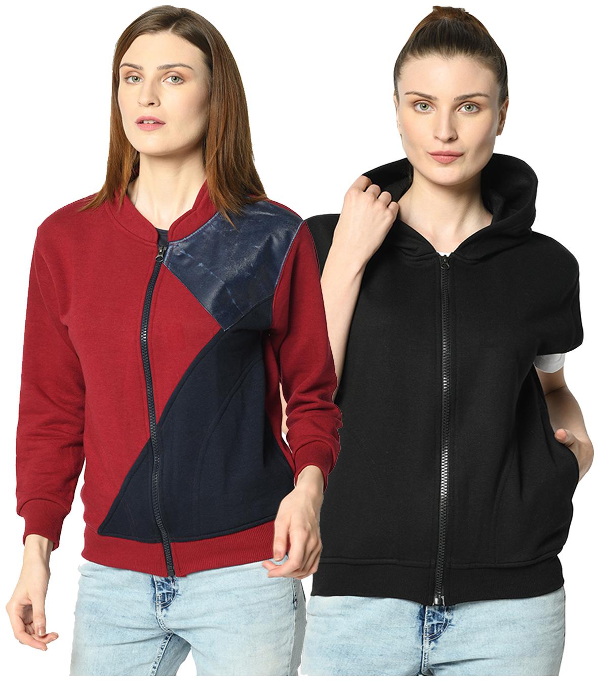 VIMAL JONNEY Women Solid Hoodie - Multi 
VIMAL JONNEY Women Solid Hoodie - Multi