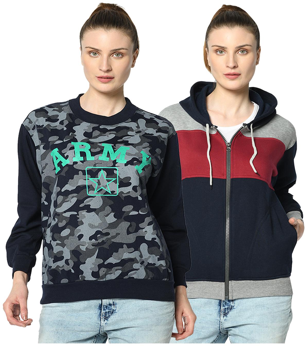 VIMAL JONNEY Women Colourblocked Hoodie - Multi 
VIMAL JONNEY Women Colourblocked Hoodie - Multi