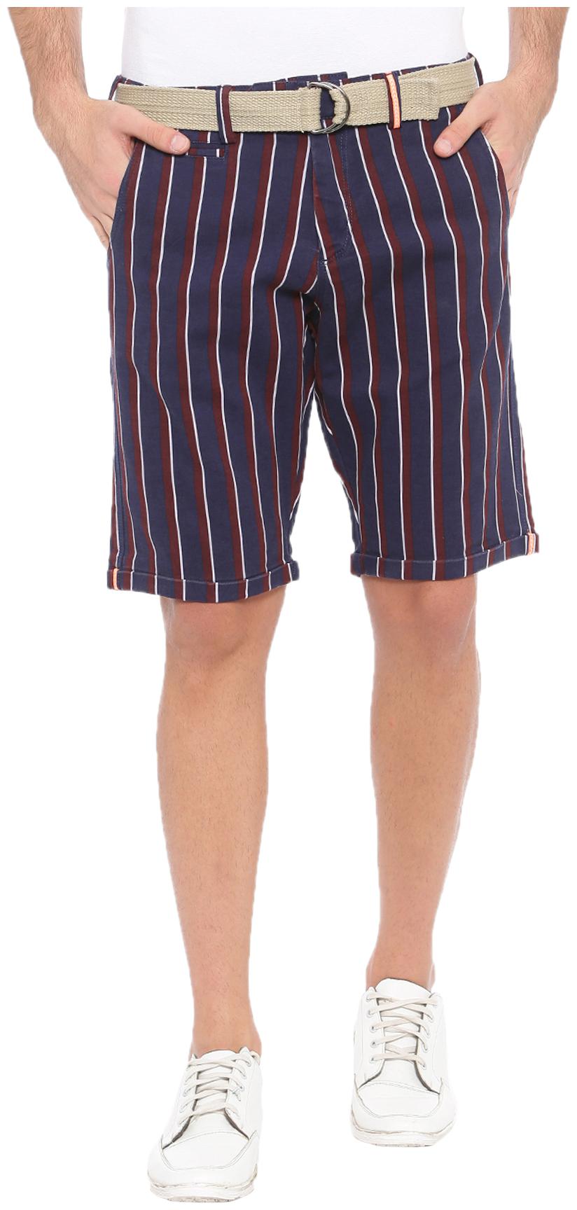 WITH Men Blue Regular Fit Regular Shorts