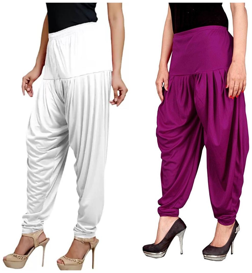 Non Lycra Salwar - White