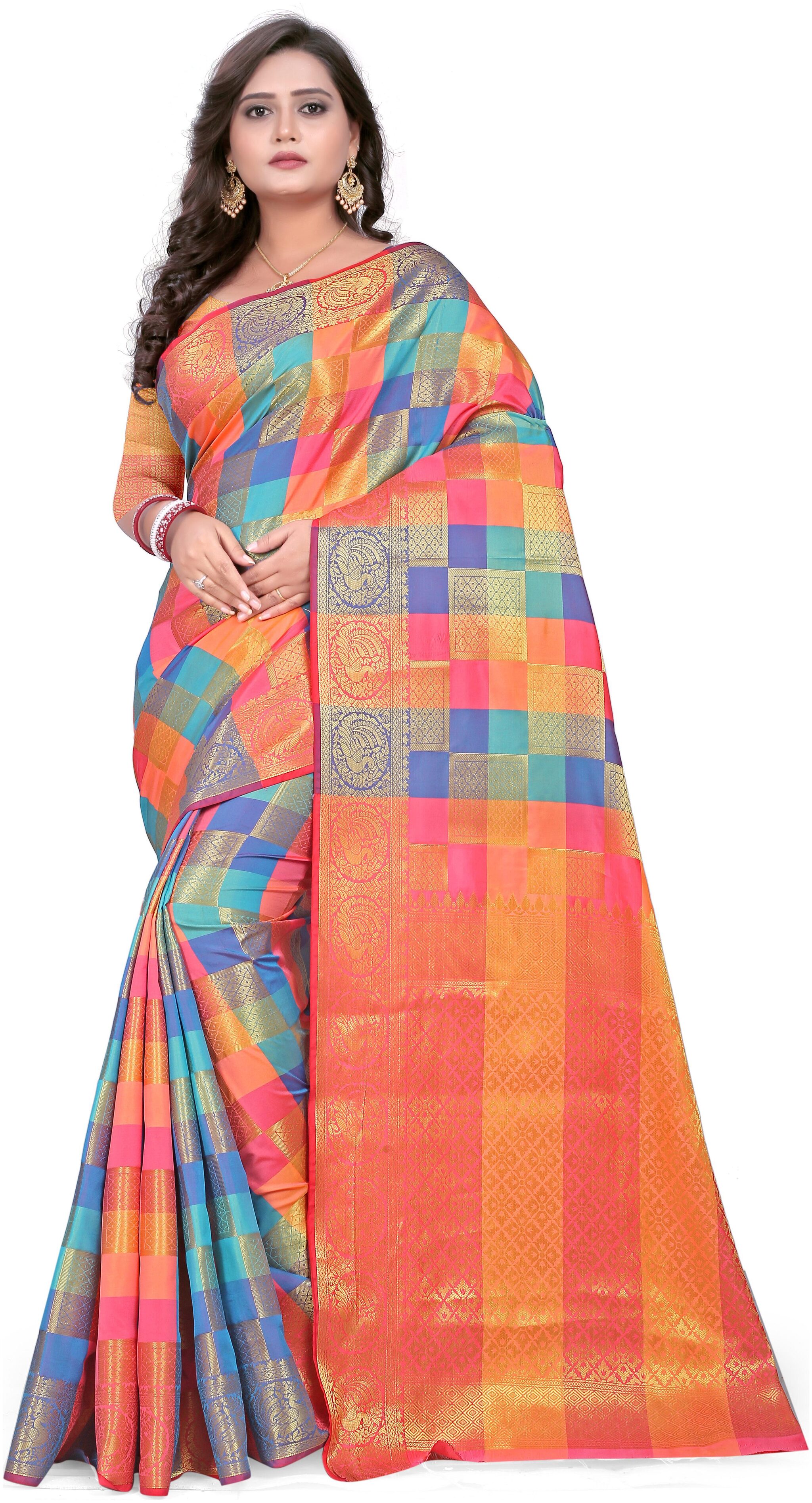 ZAKHRO INTERNATIONAL Exclusive Designed Checks Multi color Rich Palo jaqard Silk saree
ZAKHRO INTERNATIONAL Exclusive Designed Checks Multi color Rich Palo jaqard Silk saree