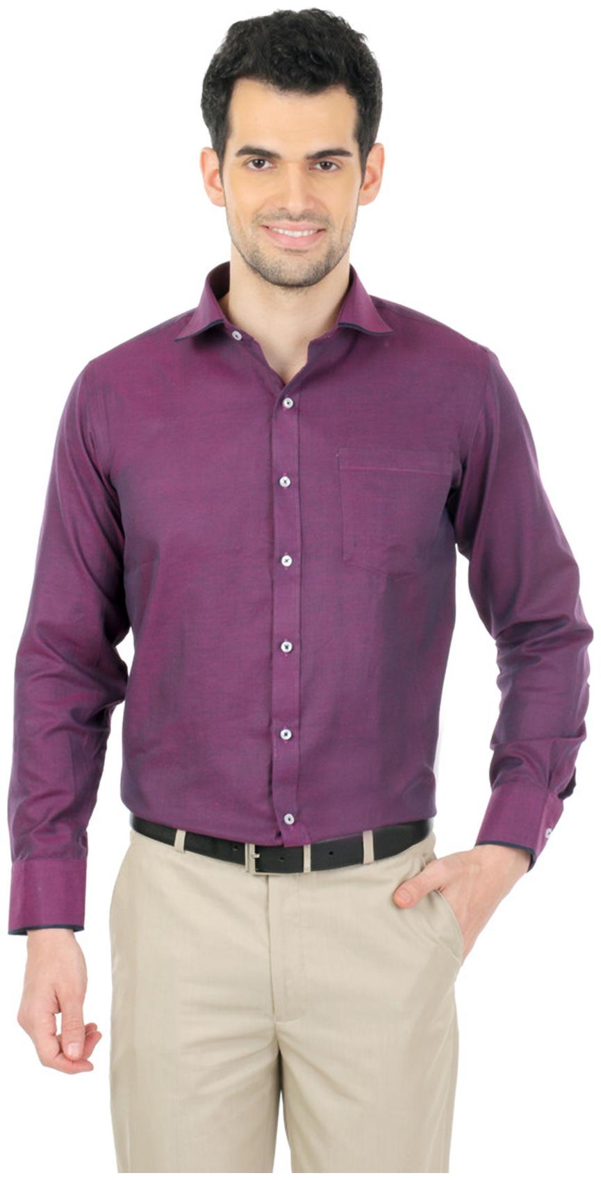 Zido Men Slim fit Formal Shirt - Pink