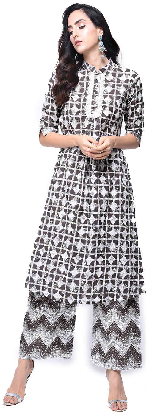 zoeyam s Womens Multicolored Cotton Printed Long Straight Kurta With Cotton Palazzo
zoeyam s Womens Multicolored Cotton Printed Long Straight Kurta With Cotton Palazzo