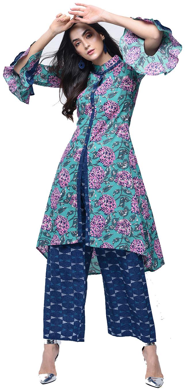 zoeyam s Womens Multicolored Cotton Printed Long A-Line Kurta With Cotton Palazzo
zoeyam s Womens Multicolored Cotton Printed Long A-Line Kurta With Cotton Palazzo