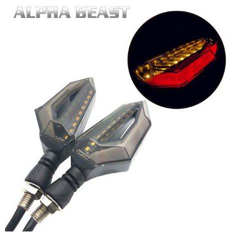 ALPHA BEAST D Shape Dual Color DRL Indicator Light for universal for all bikes Set of 2
ALPHA BEAST D Shape Dual Color DRL Indicator Light for universal for all bikes Set of 2