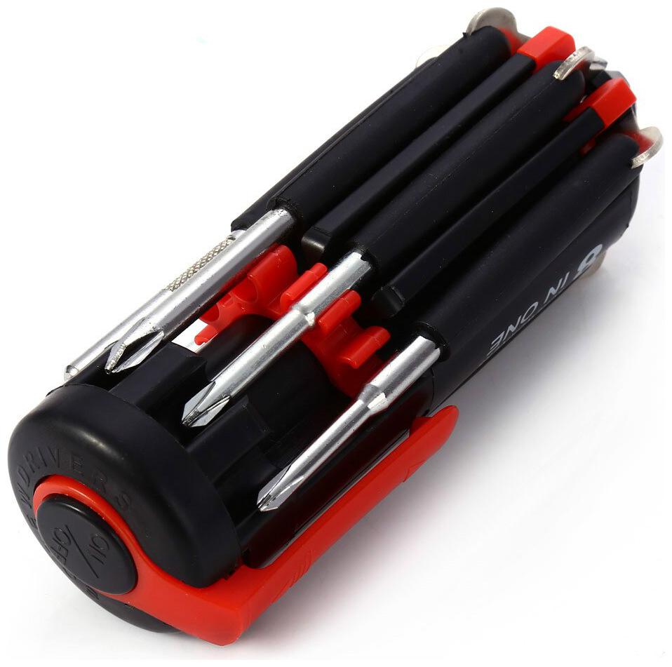 Aryshaa 8-in-1 Multi-function Screwdriver Toolkit with LED Torch Outdoor Survival Camping Hiking Travel pack of 1
Aryshaa 8-in-1 Multi-function Screwdriver Toolkit with LED Torch Outdoor Survival Camping Hiking Travel pack of 1