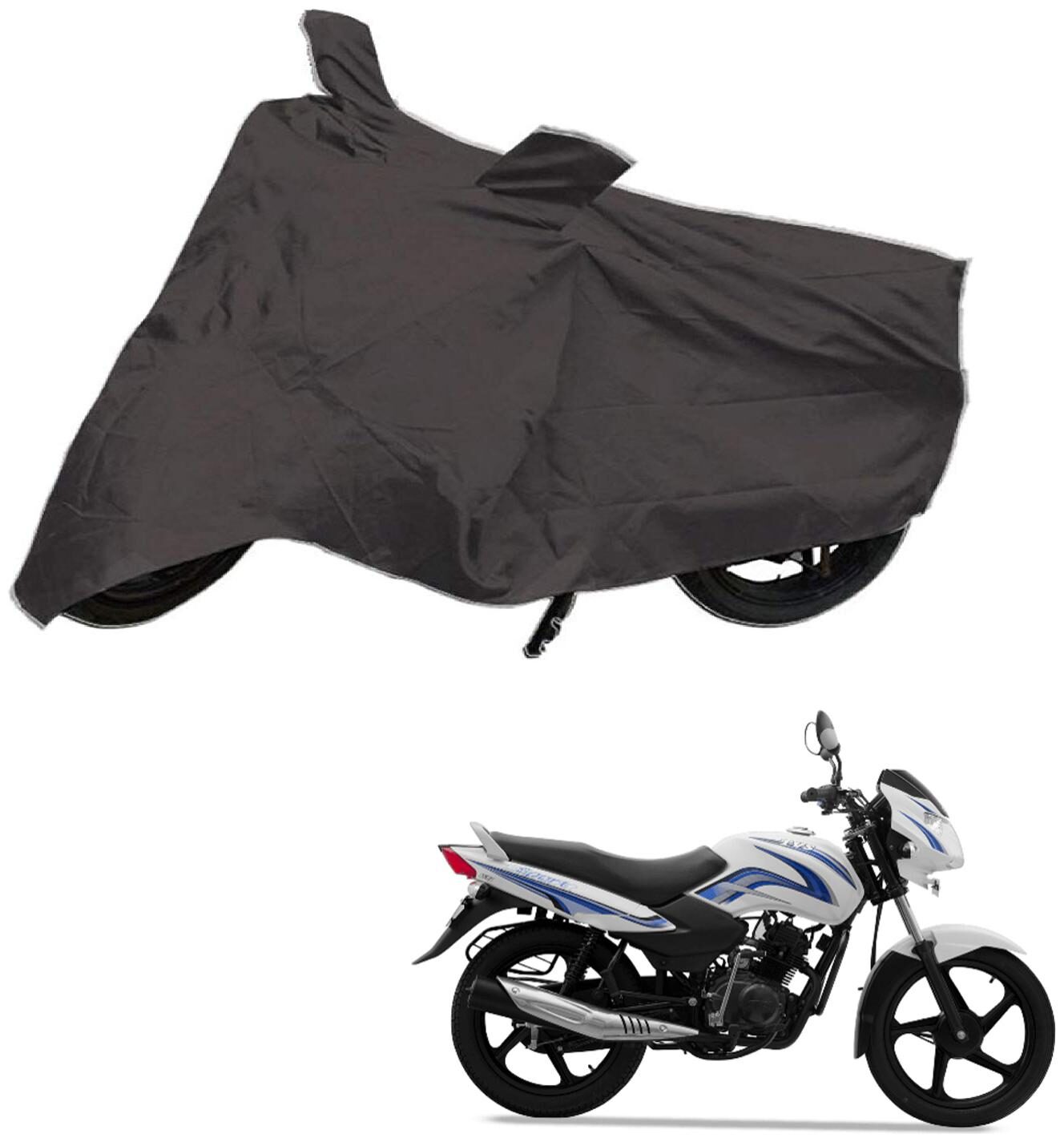 AutoRetail Dust Proof Two Wheeler Polyster Cover for TVS Star Sport (Mirror Pocket Grey Color)
AutoRetail Dust Proof Two Wheeler Polyster Cover for TVS Star Sport (Mirror Pocket Grey Color)