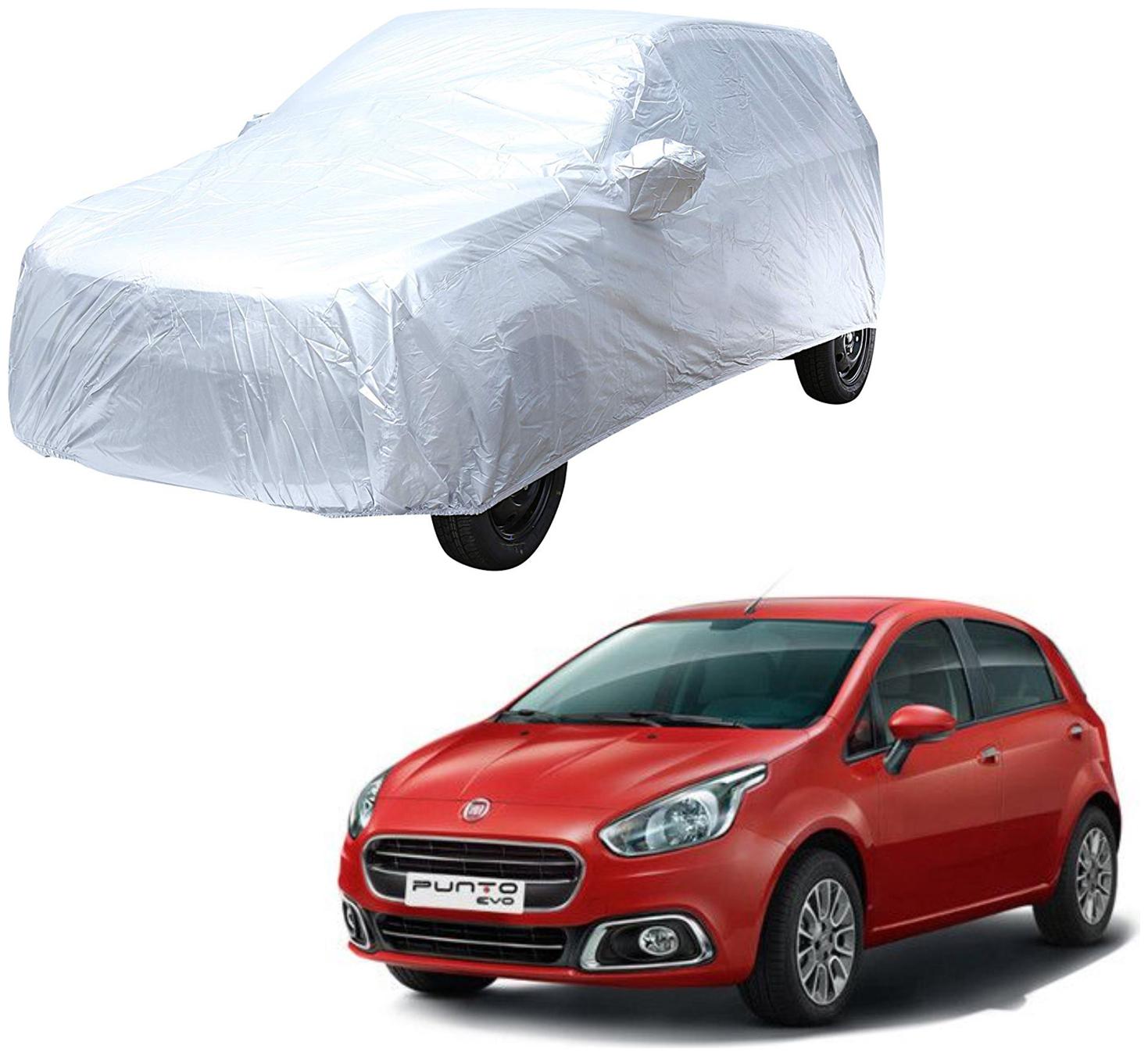 AutoRetail Fiat Punto Silver Matty Car Body Cover For 2012 Model (Mirror Pocket Triple Stiched) 
AutoRetail Fiat Punto Silver Matty Car Body Cover For 2012 Model (Mirror Pocket Triple Stiched)
