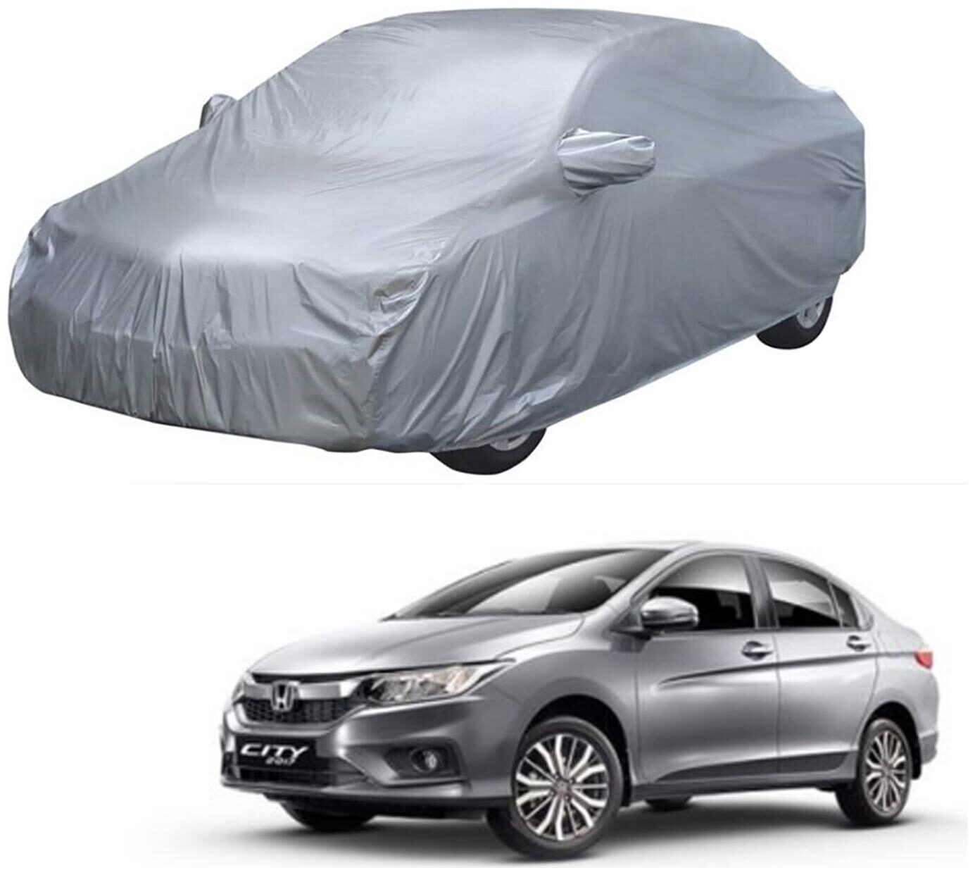 AutoRetail Honda City i-Vtec Silver Matty Car Body Cover for 2019 Model (Mirror Pocket Triple Stiched)
AutoRetail Honda City i-Vtec Silver Matty Car Body Cover for 2019 Model (Mirror Pocket Triple Stiched)