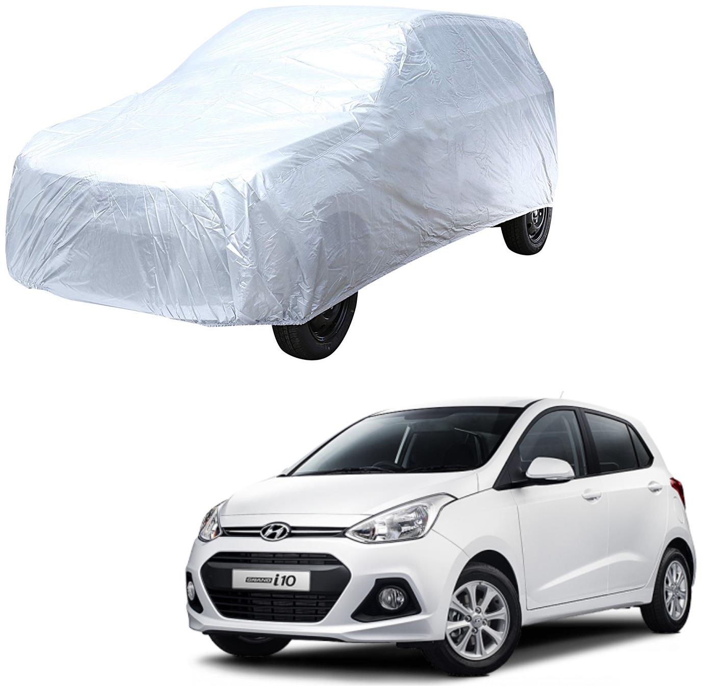 AutoRetail Hyundai Grand i10 Silver Matty Car Body Cover for 2010 Model (Triple Stiched without Mirror Pocket)
AutoRetail Hyundai Grand i10 Silver Matty Car Body Cover for 2010 Model (Triple Stiched without Mirror Pocket)