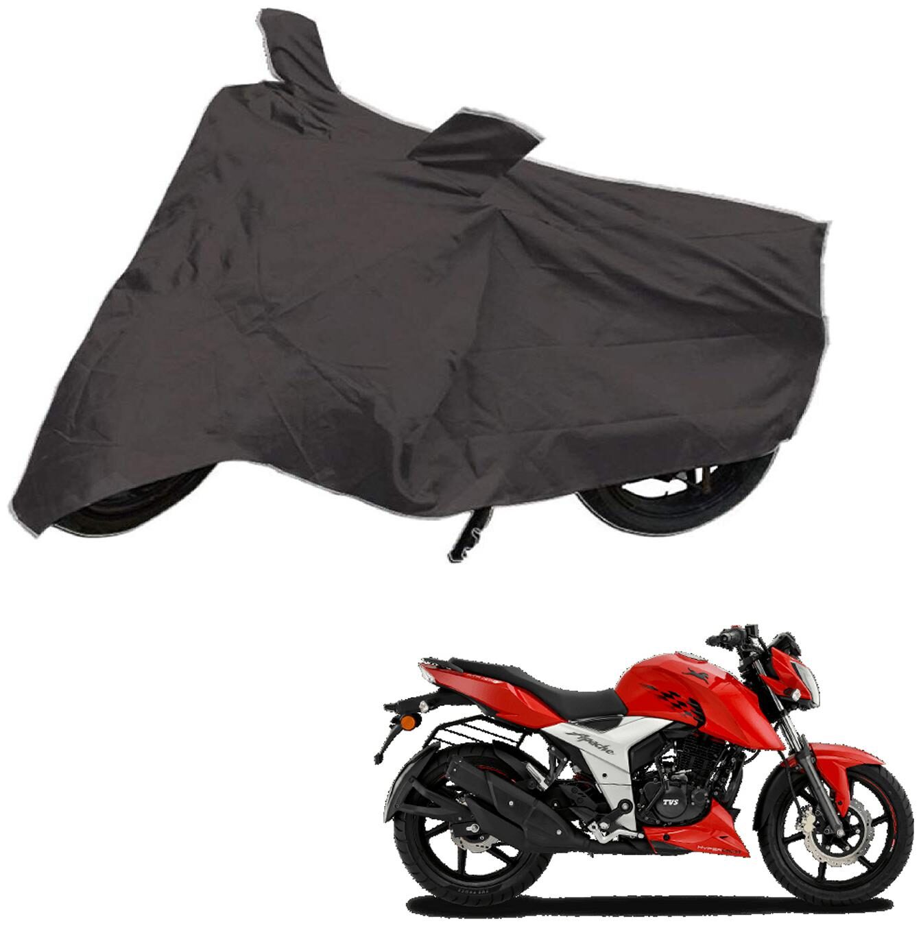 AutoRetail Two Wheeler Polyster Cover for TVS Apache RTR 160 with Sun Protection (Mirror Pocket Grey Color)
AutoRetail Two Wheeler Polyster Cover for TVS Apache RTR 160 with Sun Protection (Mirror Pocket Grey Color)