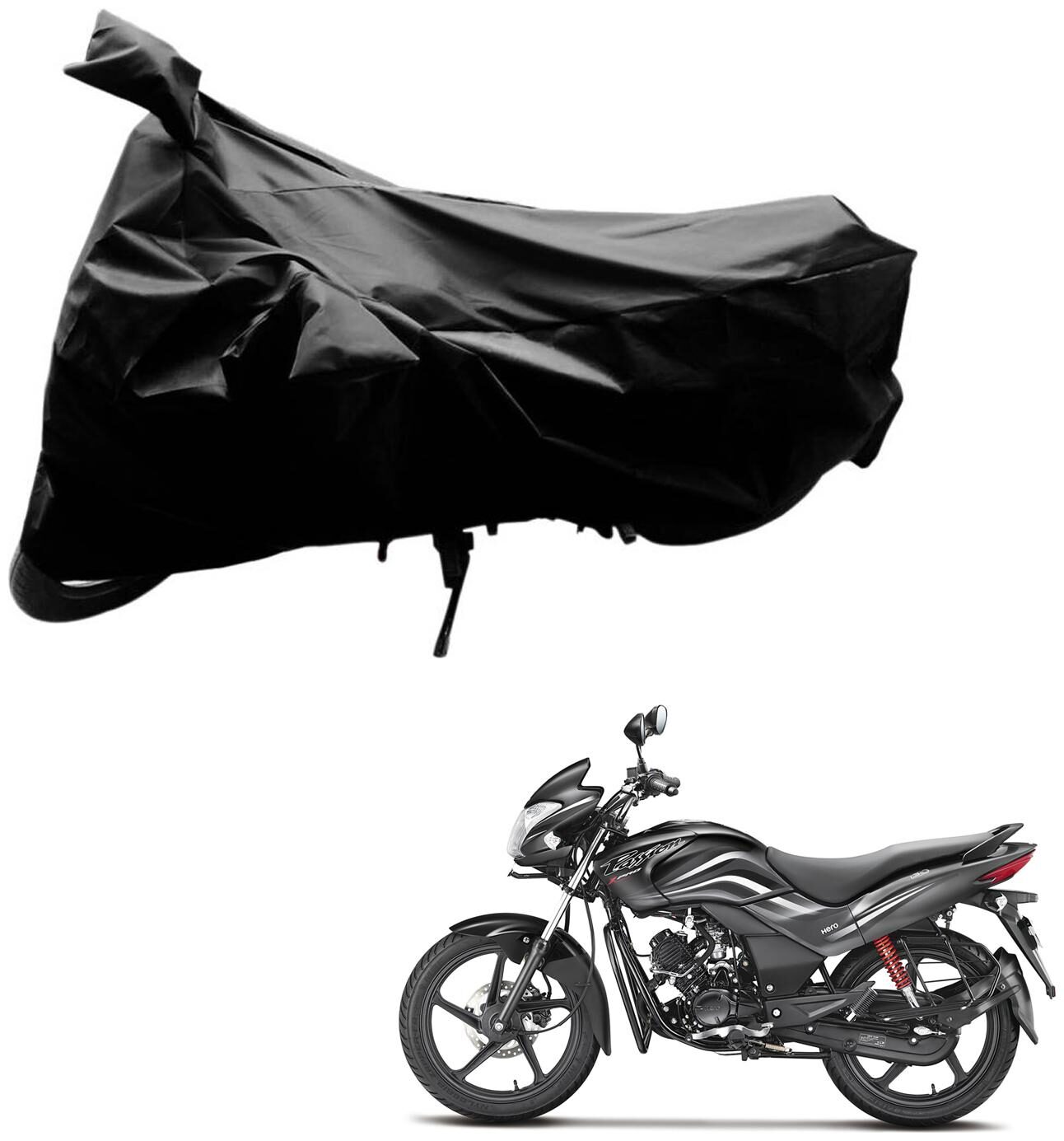 AutoRetail Two Wheeler Polyster Cover for Hero Passion Pro with Mirror Pocket (Black Color)
AutoRetail Two Wheeler Polyster Cover for Hero Passion Pro with Mirror Pocket (Black Color)
