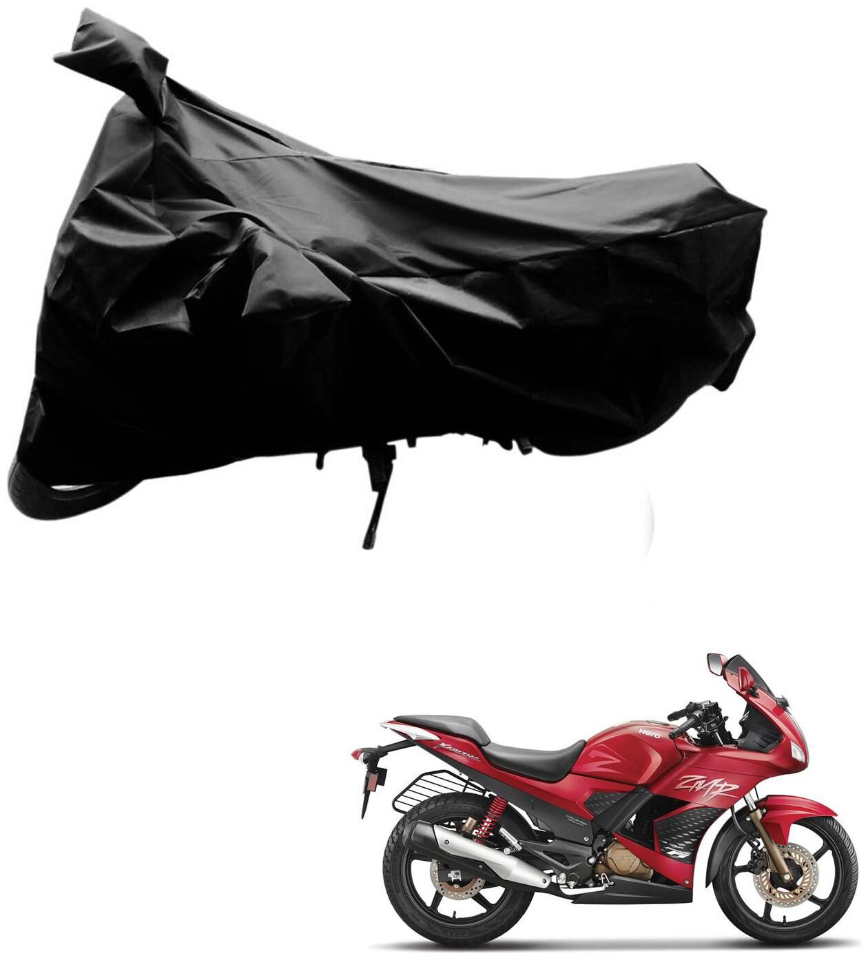 AutoRetail Two Wheeler Polyster Cover for Hero Karizma with Sun Protection (Mirror Pocket Black Color)
AutoRetail Two Wheeler Polyster Cover for Hero Karizma with Sun Protection (Mirror Pocket Black Color)