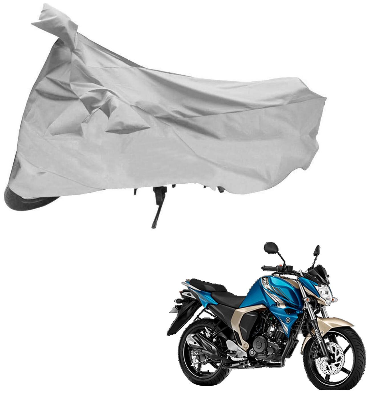AutoRetail Two Wheeler Polyster Cover for Yamaha FZ-S with Sun Protection (Mirror Pocket Silver Color)
AutoRetail Two Wheeler Polyster Cover for Yamaha FZ-S with Sun Protection (Mirror Pocket Silver Color)
