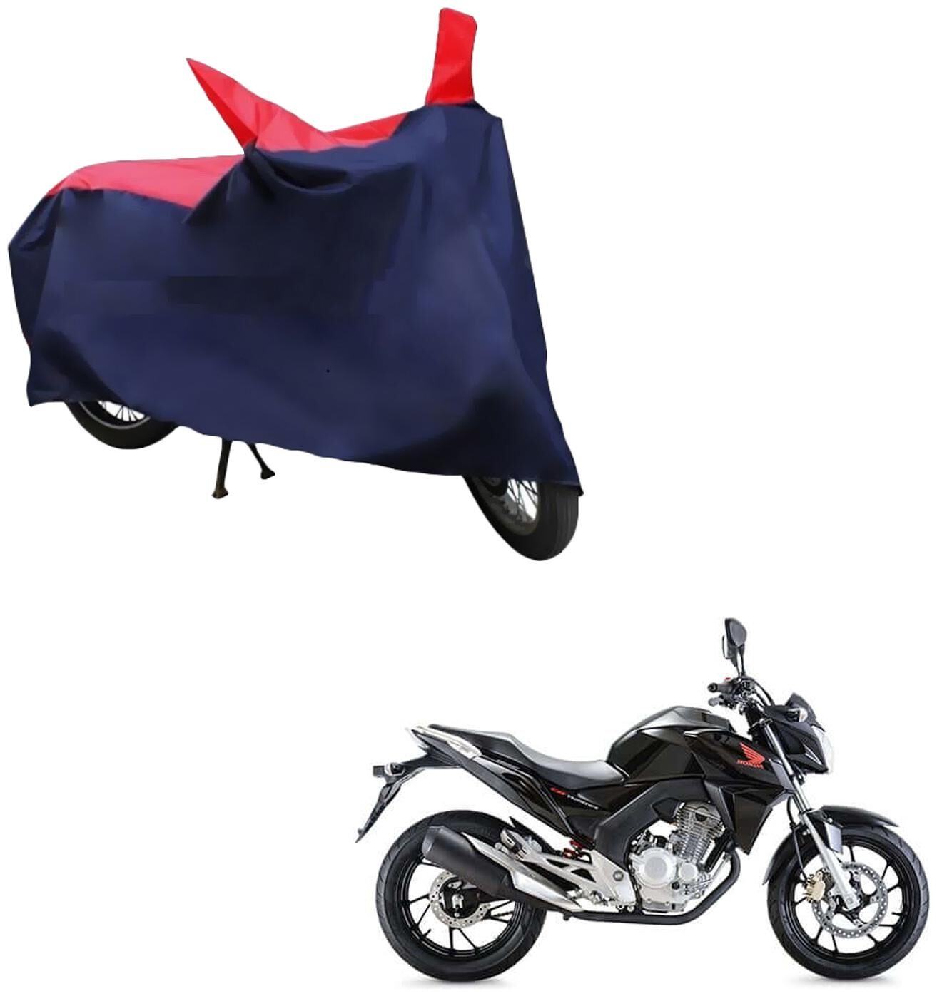 AutoRetail UV Resistant Two Wheeler Polyster Cover for Honda CB Twister (Mirror Pocket Red and Blue Color)
AutoRetail UV Resistant Two Wheeler Polyster Cover for Honda CB Twister (Mirror Pocket Red and Blue Color)