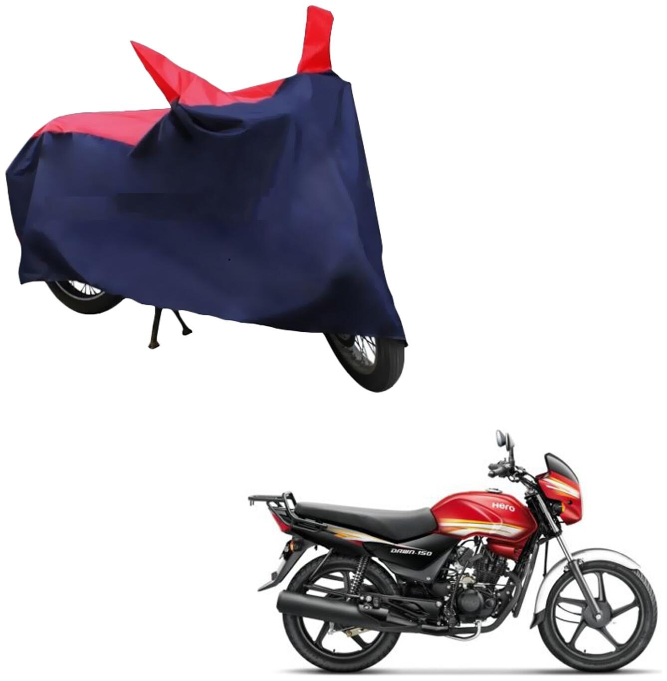 AutoRetail Weather Resistant Two Wheeler Polyster Cover for Hero HF Dawn (Mirror Pocket Red and Blue Color)
AutoRetail Weather Resistant Two Wheeler Polyster Cover for Hero HF Dawn (Mirror Pocket Red and Blue Color)