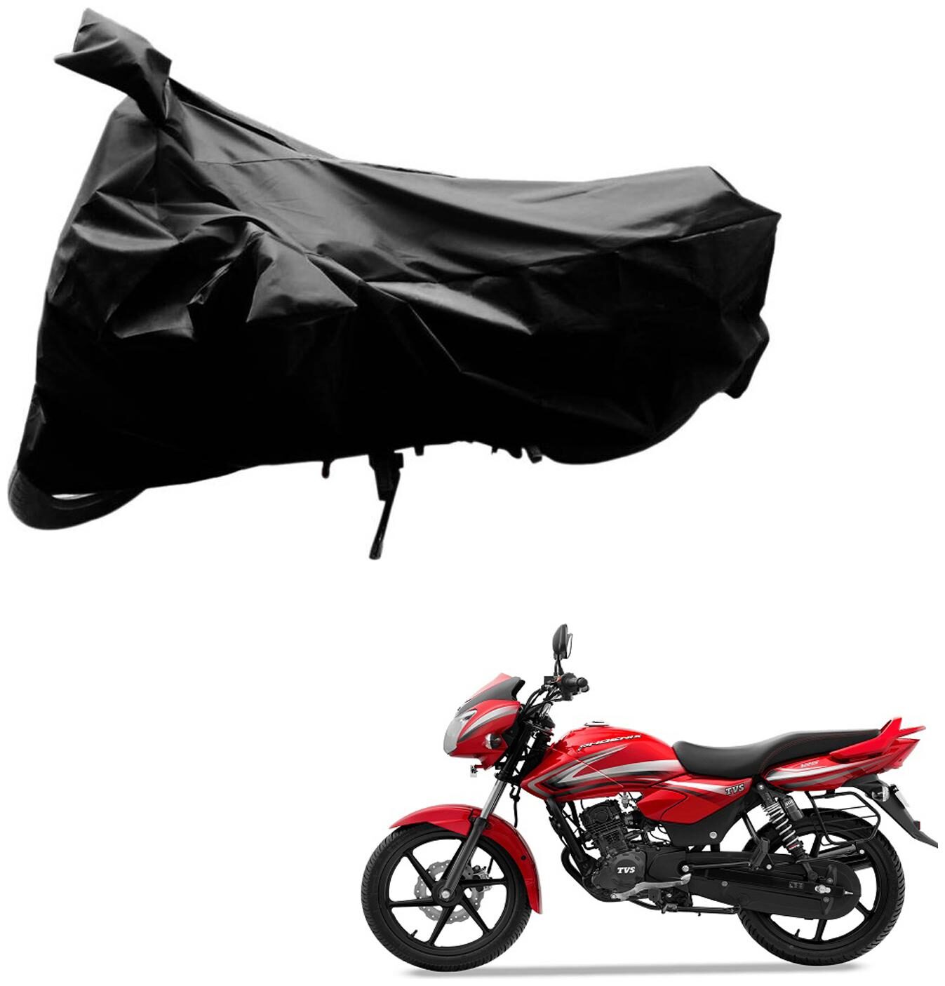 AutoRetail Weather Resistant Two Wheeler Polyster Cover for TVS Phoenix 125 (Mirror Pocket Black Color)
AutoRetail Weather Resistant Two Wheeler Polyster Cover for TVS Phoenix 125 (Mirror Pocket Black Color)