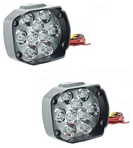 Bigzoom 9 LED 15W Fog Light with Flood and Spot Combo Beam with Mounting Brackets (Pack of 2) with Switch for TVS Apache 150
Bigzoom 9 LED 15W Fog Light with Flood and Spot Combo Beam with Mounting Brackets (Pack of 2) with Switch for TVS Apache 150