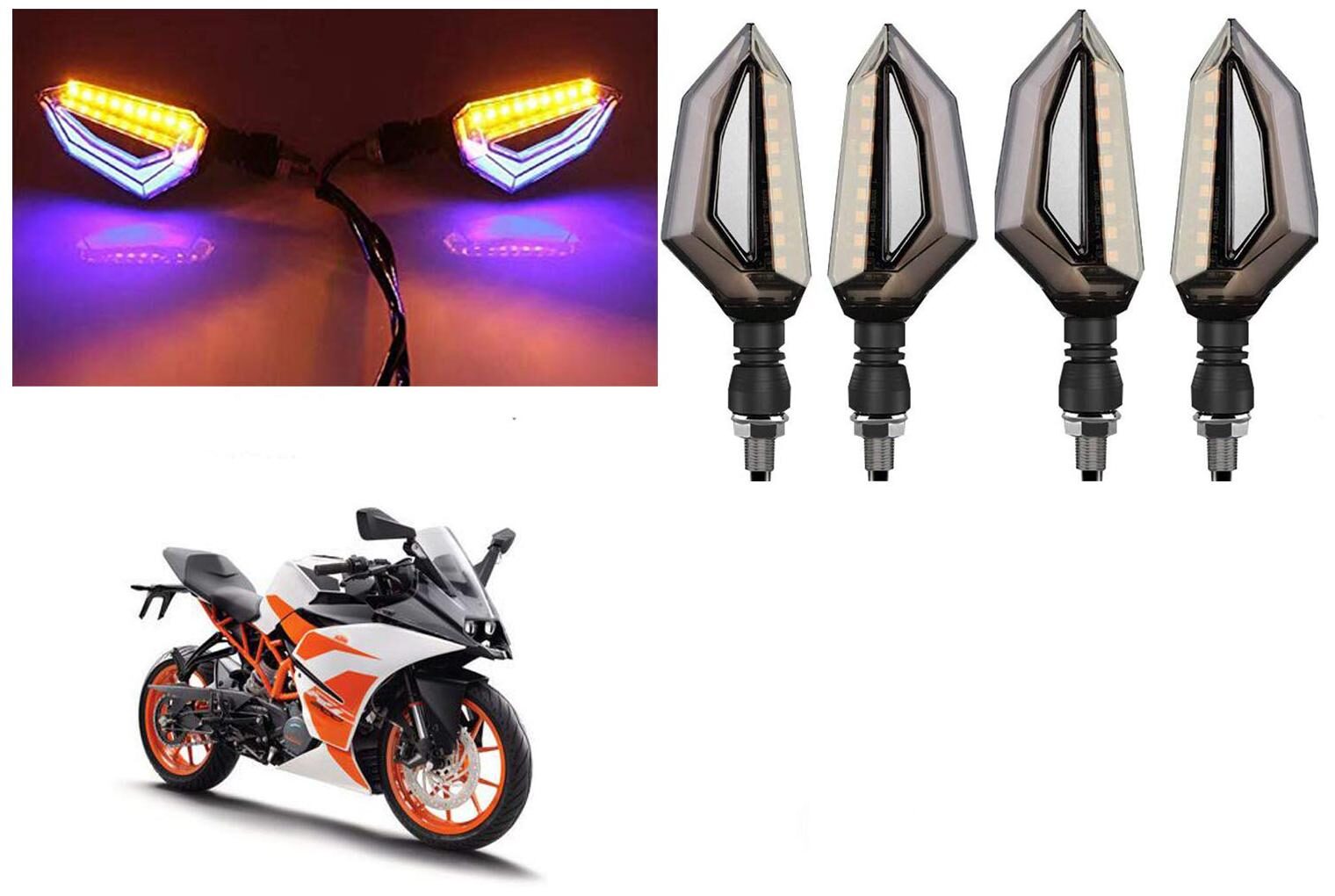 Cartronics Front Side Rear D Shape Dual Color DRL Indicator Light for KTM RC 200 (Blue Yellow Pack of 4)
Cartronics Front Side Rear D Shape Dual Color DRL Indicator Light for KTM RC 200 (Blue Yellow Pack of 4)