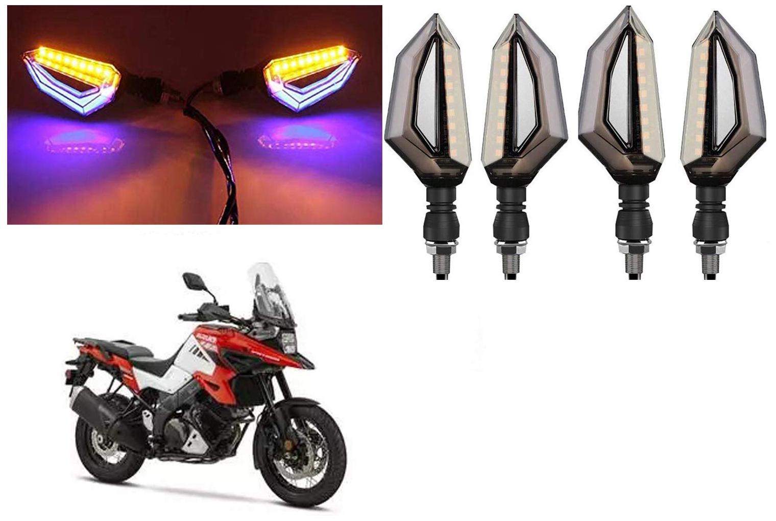Cartronics Front Side Rear D Shape Dual Color DRL Indicator Light for Suzuki V-Strom 1050 (Blue Yellow Pack of 4)
Cartronics Front Side Rear D Shape Dual Color DRL Indicator Light for Suzuki V-Strom 1050 (Blue Yellow Pack of 4)