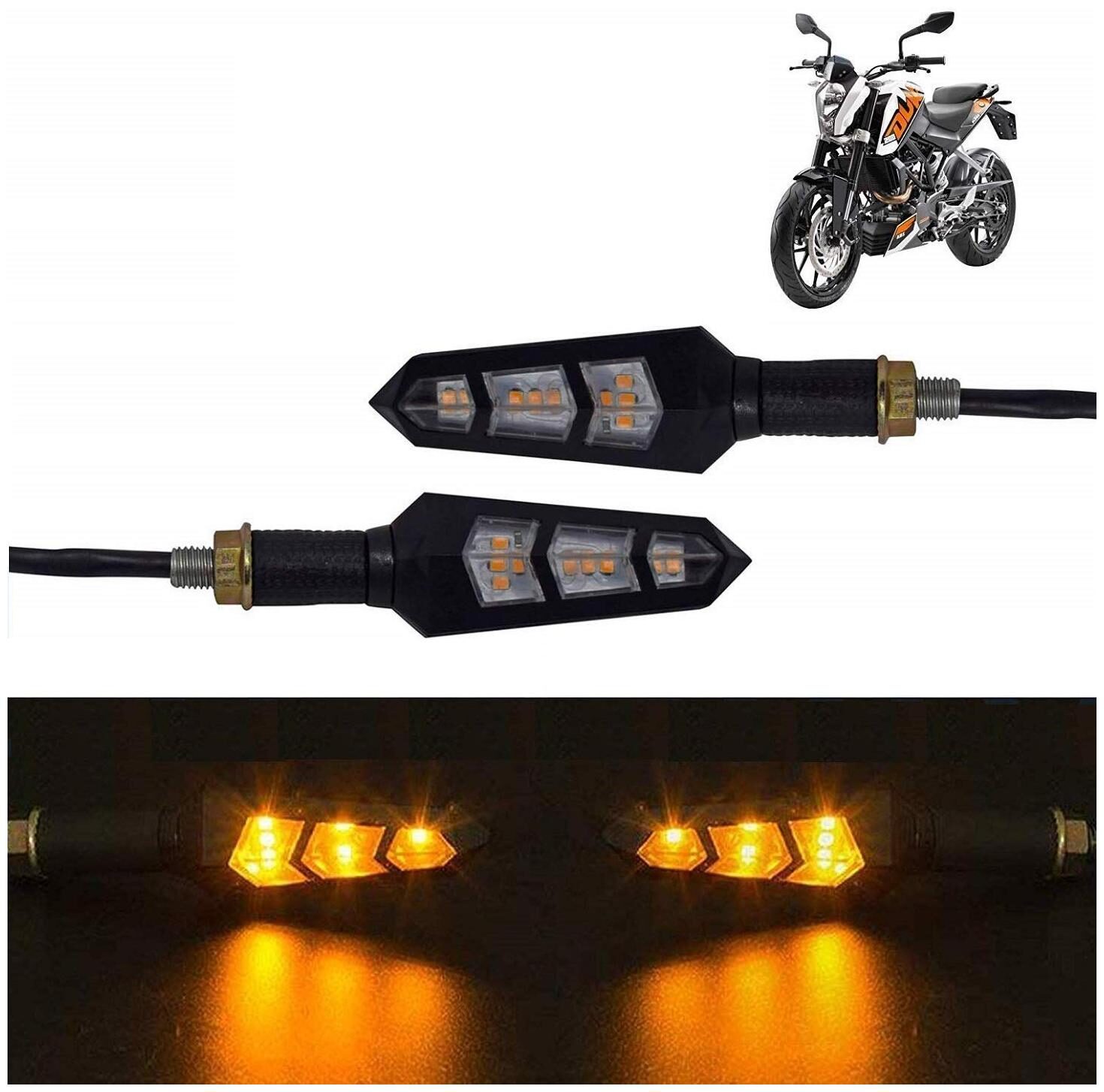 Cartronics Universal 12V Amber LED Flexible Non Breakable Motorcycle Bike Turn Signal Indicators Light Turning Lamps Set of 2 For All Bikes
Cartronics Universal 12V Amber LED Flexible Non Breakable Motorcycle Bike Turn Signal Indicators Light Turning Lamps Set of 2 For All Bikes