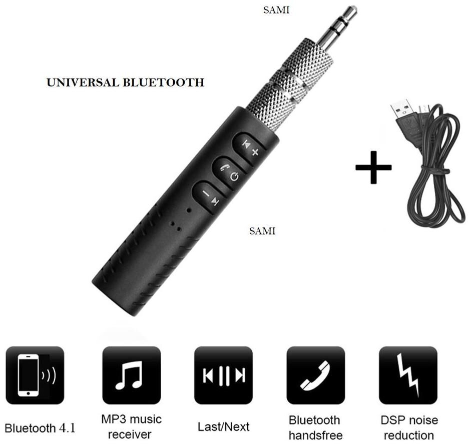 Clip-on BT8 BT2 bluetooth handsfree Car Kit Adapter Bluetooth Aux Wireless 3 5mm jack with mic for car speaker headphone By Sami
Clip-on BT8 BT2 bluetooth handsfree Car Kit Adapter Bluetooth Aux Wireless 3 5mm jack with mic for car speaker headphone By Sami