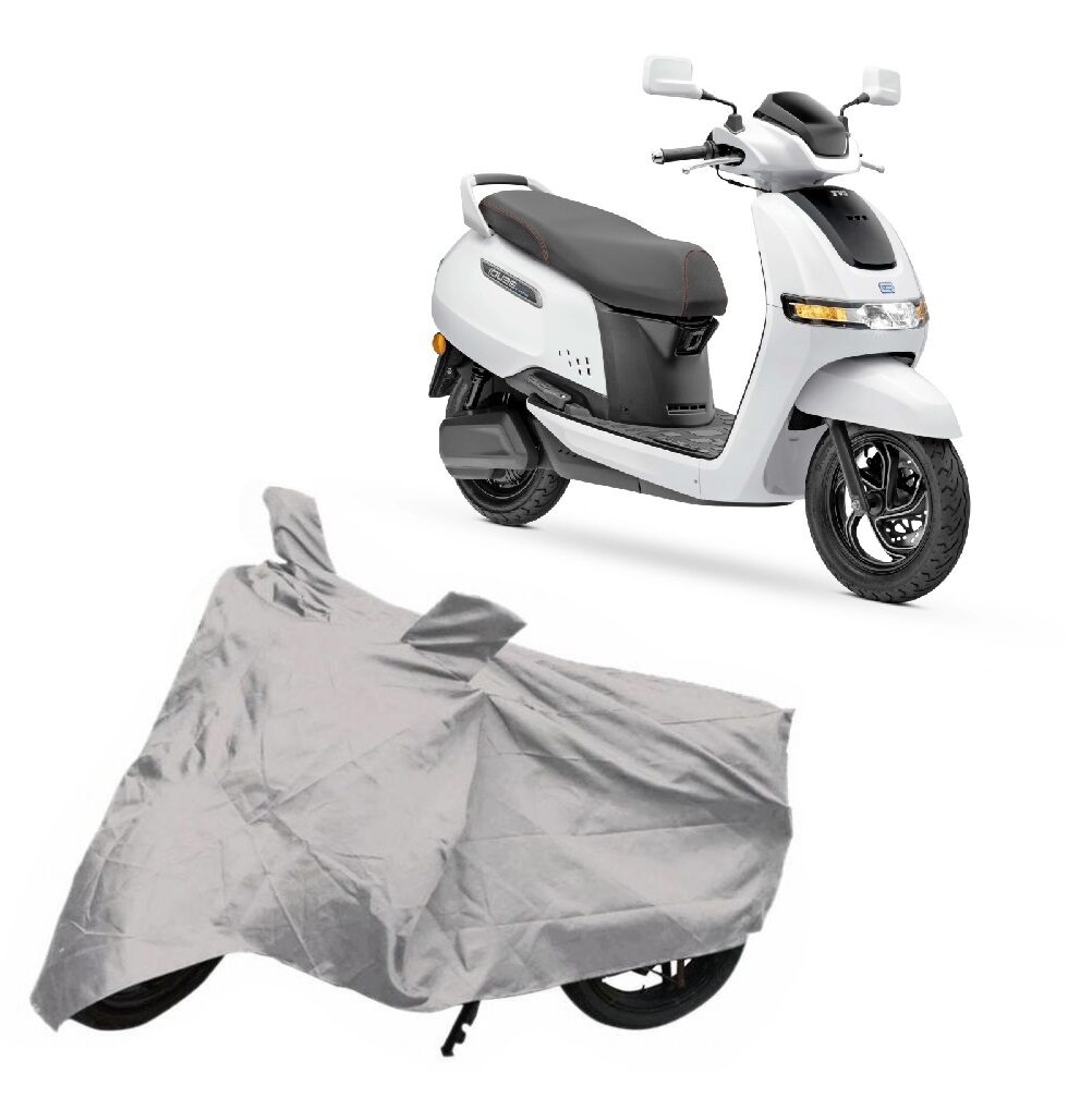 De-Autocare Premium Quality Silver Matty Two Wheeler Electric Scooter Scooty Body Cover For Tvs Iqube With Mirror Pockets
De-Autocare Premium Quality Silver Matty Two Wheeler Electric Scooter Scooty Body Cover For Tvs Iqube With Mirror Pockets