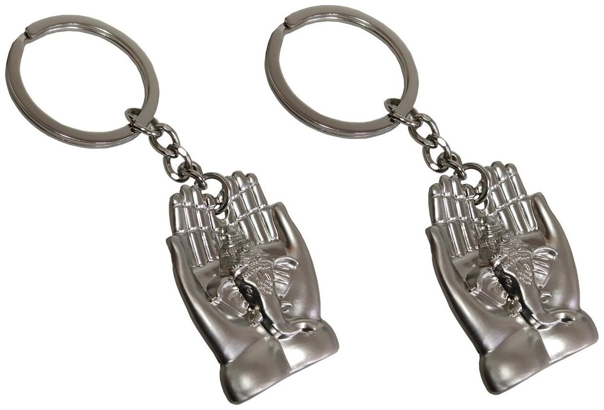 De-Ultimate Premium Synthetic Metal Base Shree Lord Ganesha Ganesh Ganpati In Hand Metallic Toy Key Ring Keychain For Bikes Scooty And Cars (Silver) (Set Of 2)
De-Ultimate Premium Synthetic Metal Base Shree Lord Ganesha Ganesh Ganpati In Hand Metallic Toy Key Ring Keychain For Bikes Scooty And Cars (Silver) (Set Of 2)