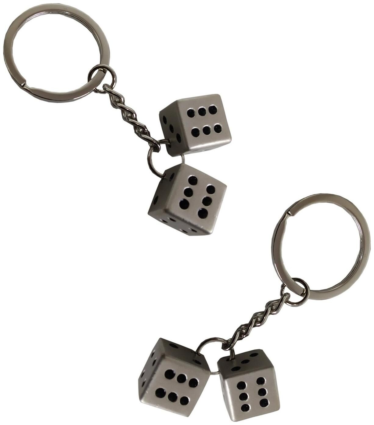 De-Ultimate Premium Synthetic Metal Base Unisex Two Dice Metallic Toy Key Ring Keychain For Bikes Scooty And Cars (Silver) (Set Of 2)
De-Ultimate Premium Synthetic Metal Base Unisex Two Dice Metallic Toy Key Ring Keychain For Bikes Scooty And Cars (Silver) (Set Of 2)